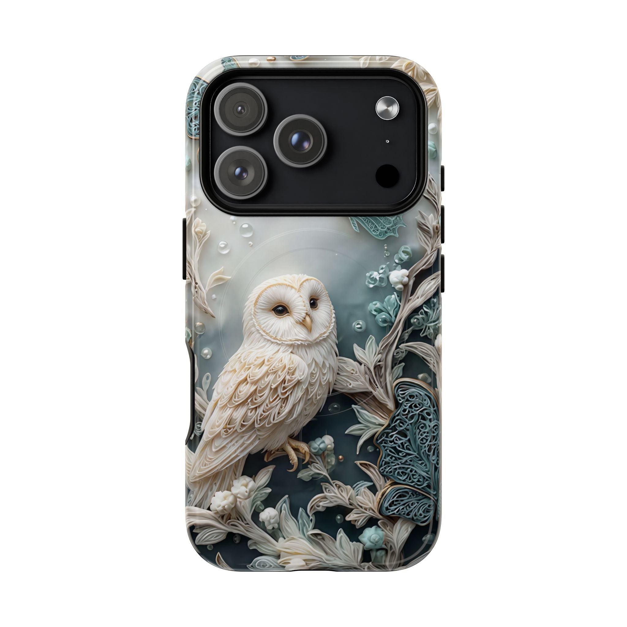 Barn Owl Floral MagSafe Phone Case