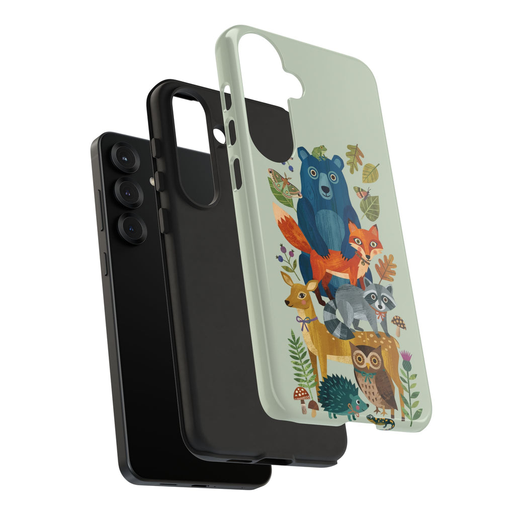 Woodland Stack Samsung Galaxy Phone Case | Cute Bear, Fox & Owl Protective Cover