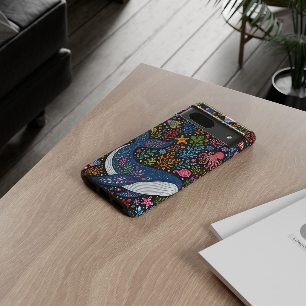 Whimsical Whale Tough Google Pixel Phone Case