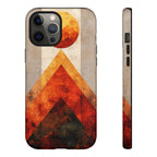 Retro Geometric Sunset iPhone Case