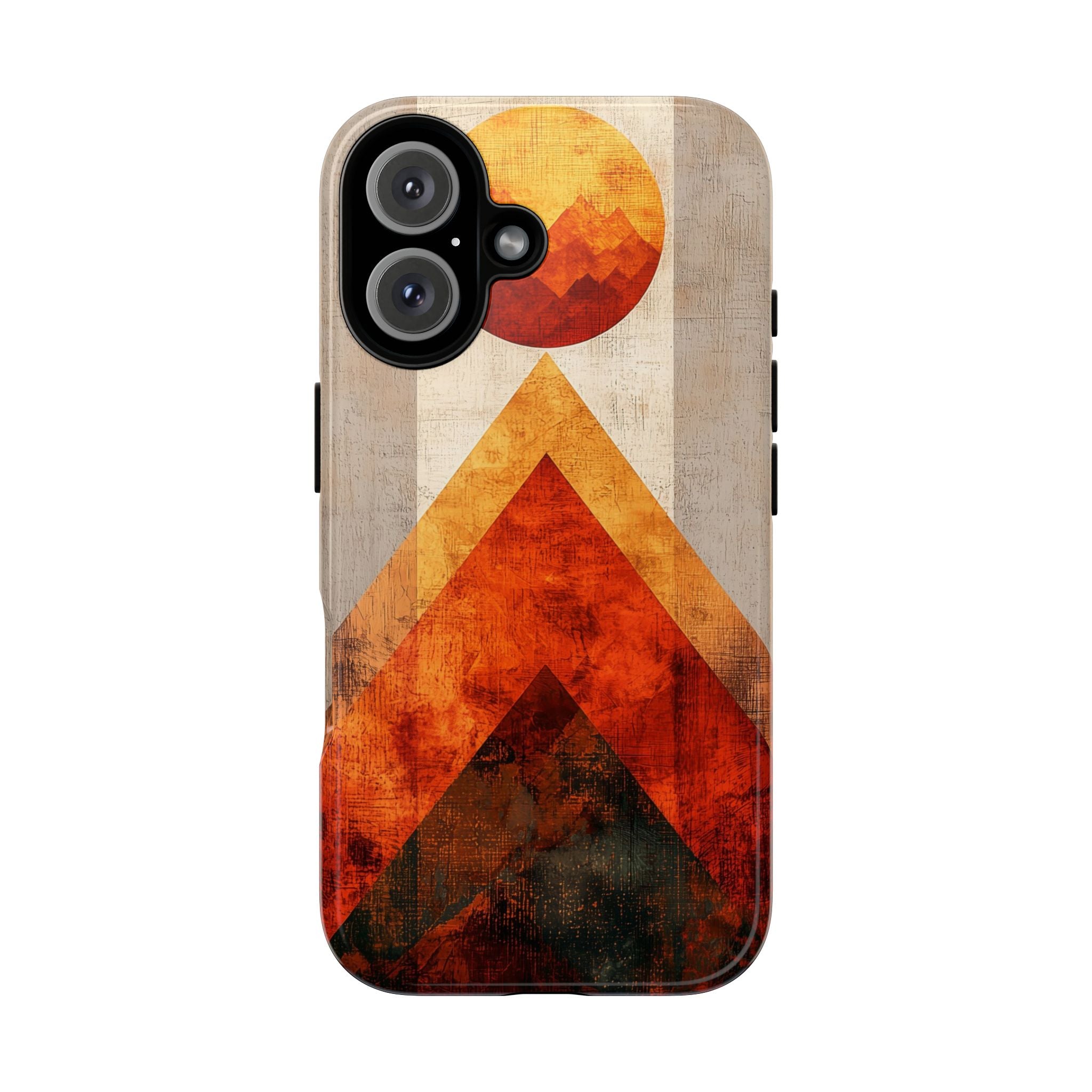 Retro Geometric Sunset iPhone Case