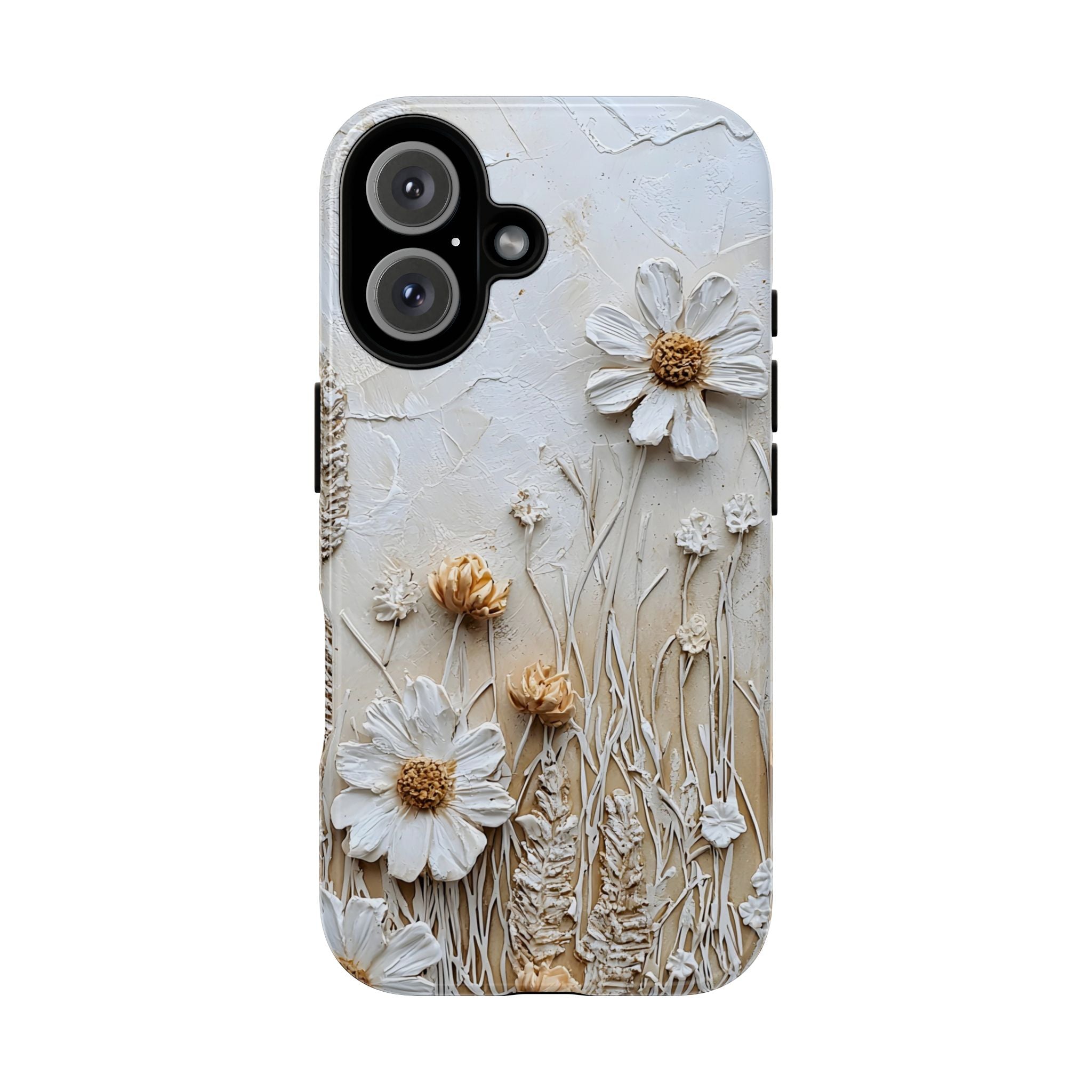 Textured Daisy Art Floral Relief Google Pixel Case