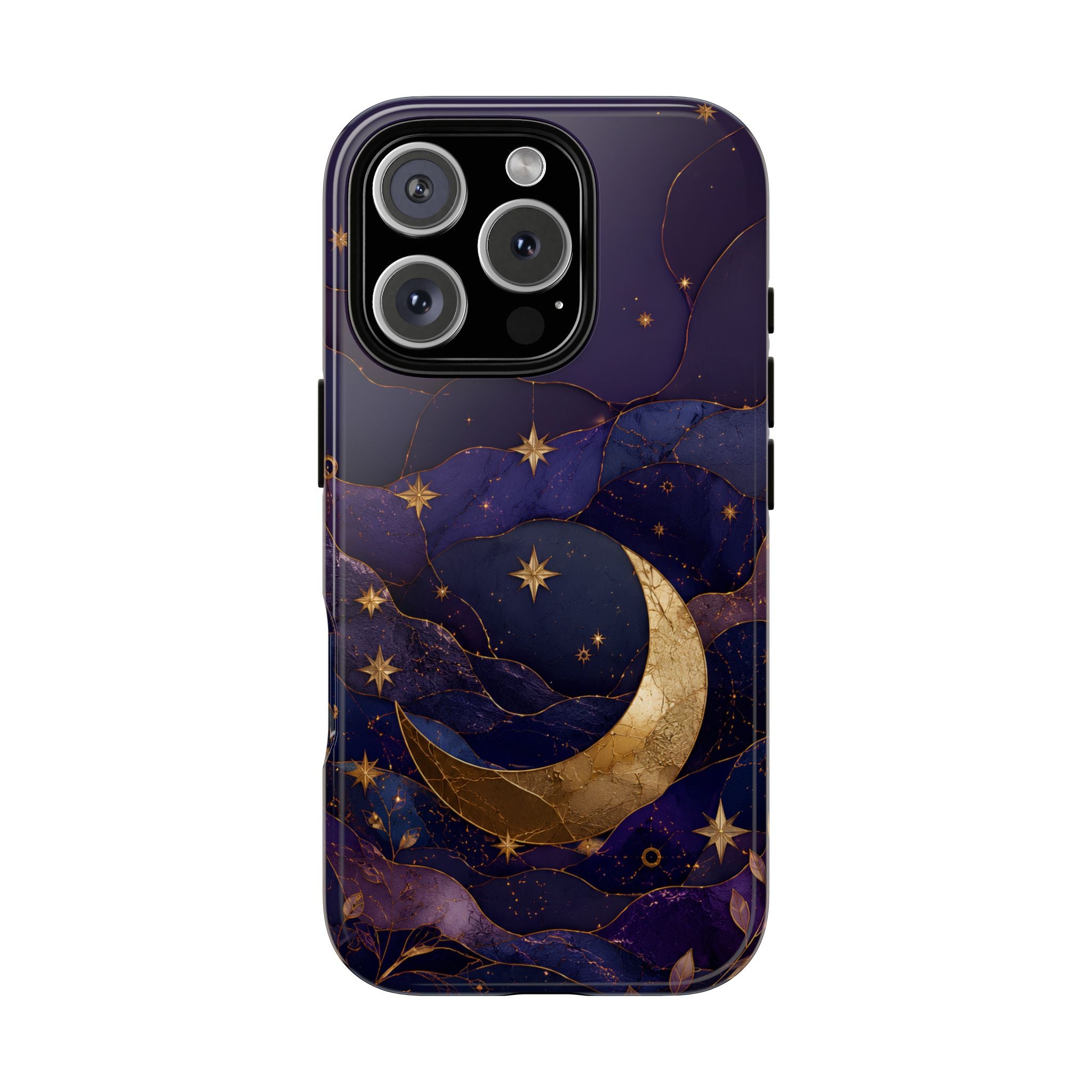 Moon & Stars iPhone Case | Celestial Crescent Moon iPhone Case