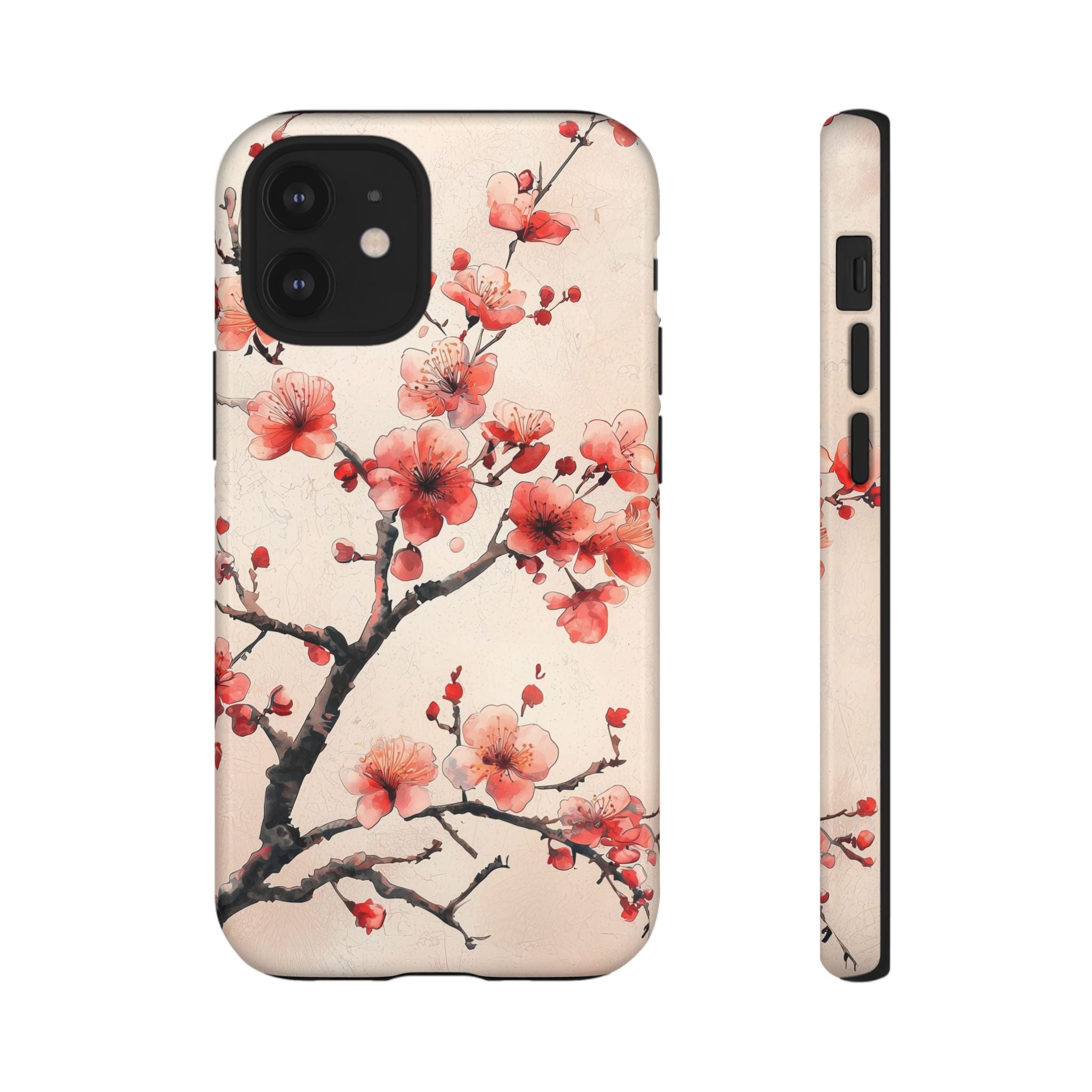Cherry Blossom iPhone Case | Floral Tough Case with Pink Blossom Branch Design