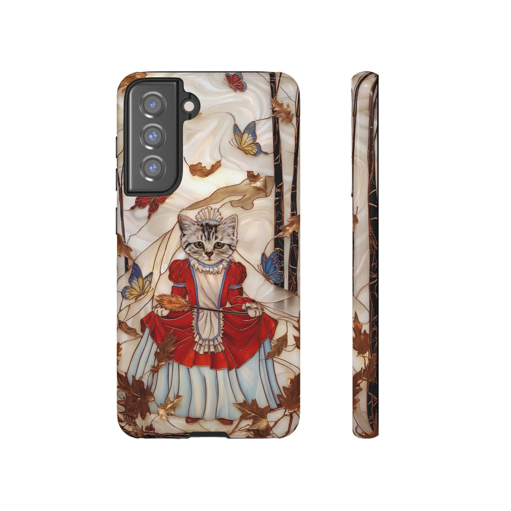 Custodia per Samsung Galaxy con motivo principessa gatto vintage