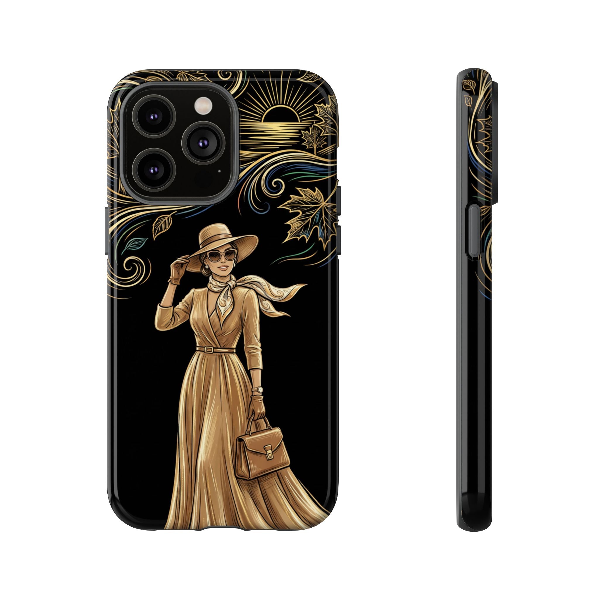 Vintage Autumn Lady iPhone Case