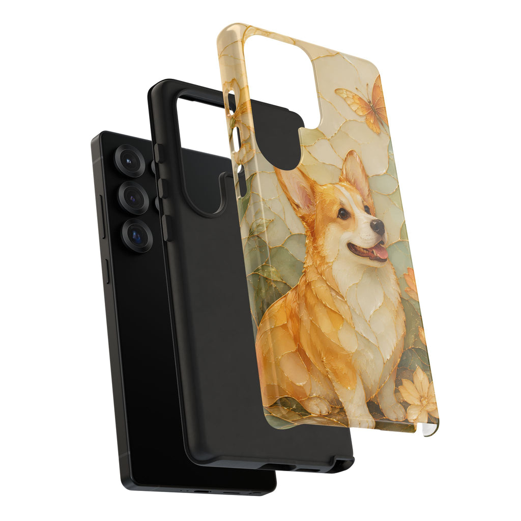 Corgi Samsung Galaxy Phone Case | Stained Glass Dog Phone Case