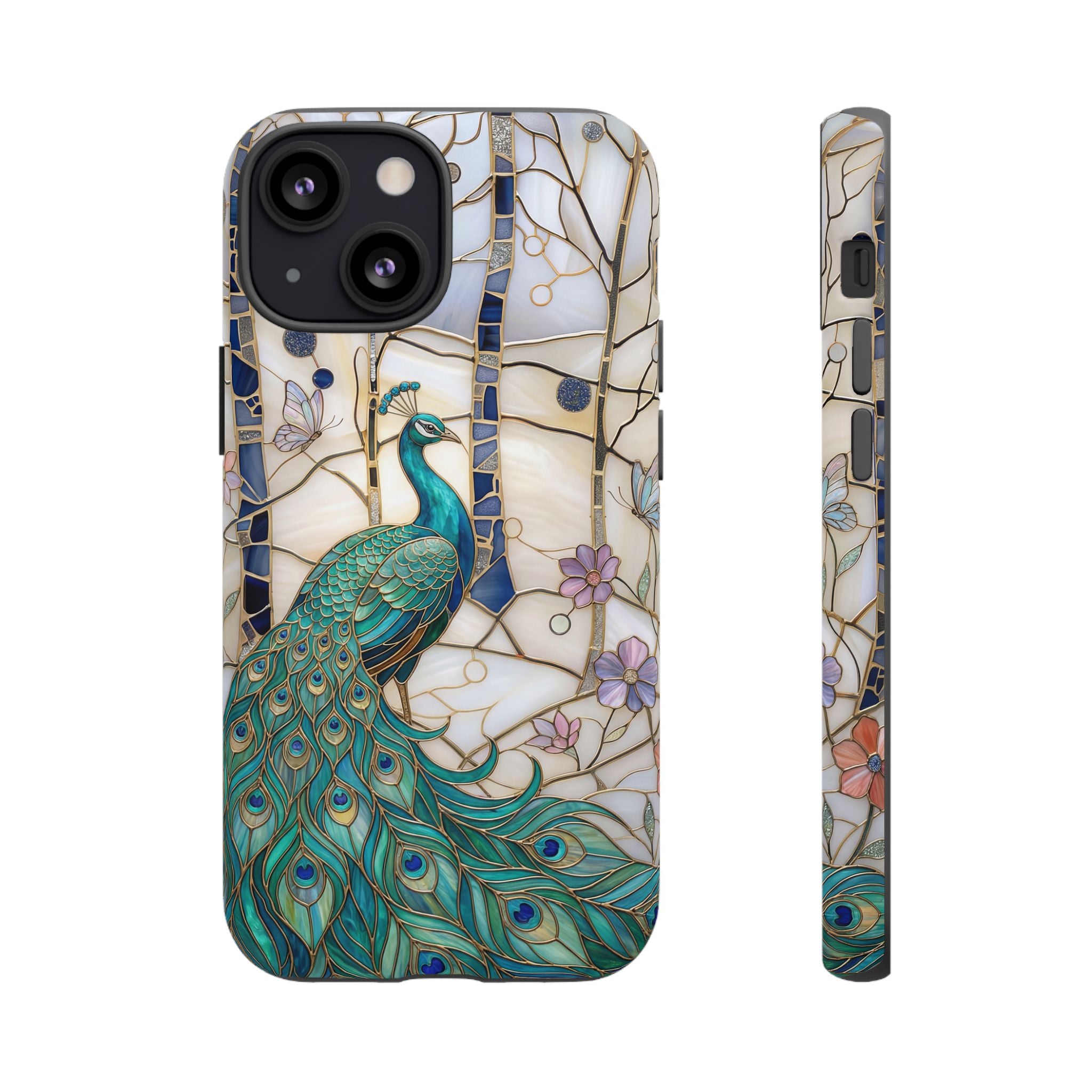 Peacock Stained Glass iPhone Case