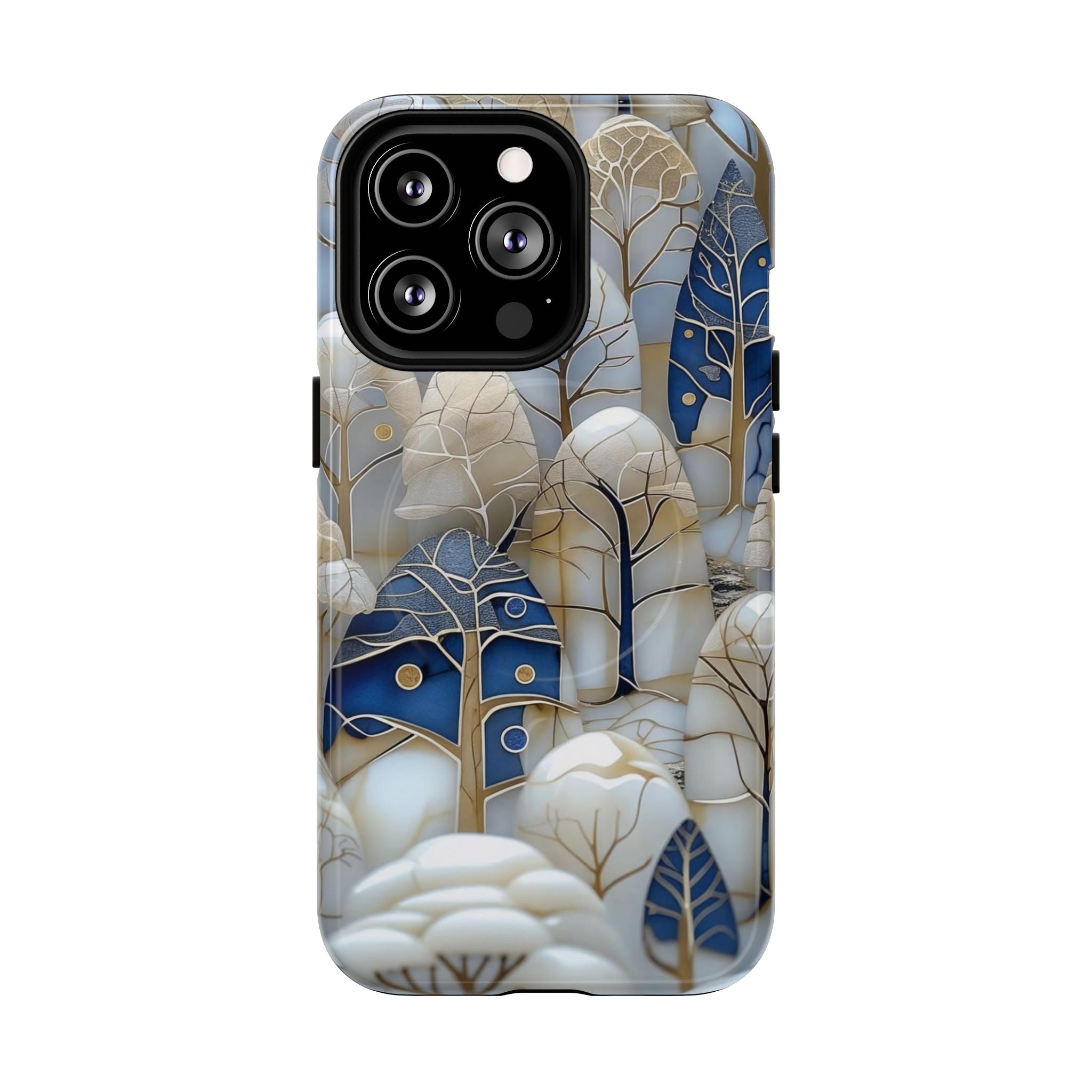 Blue Gold Forest Art MagSafe Case