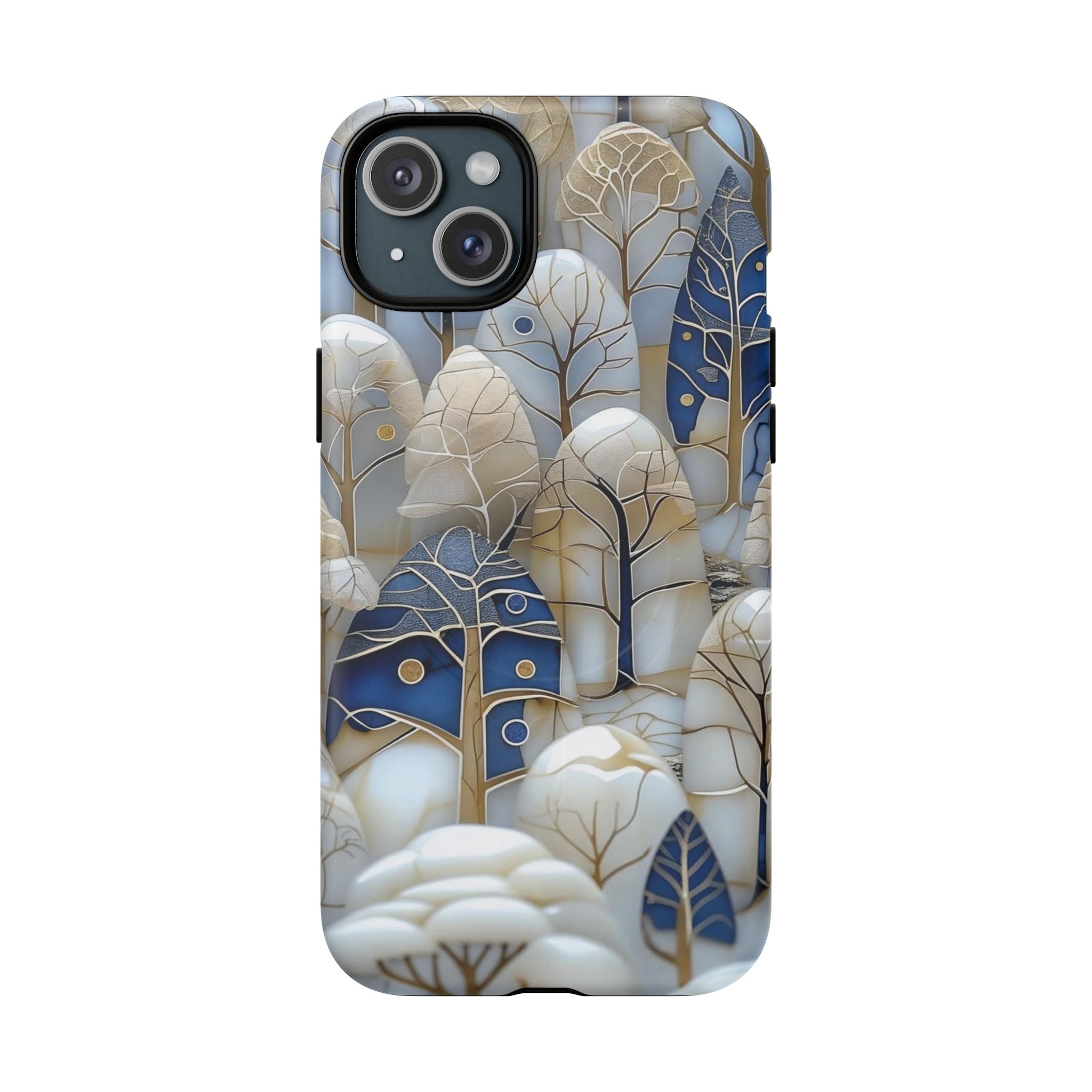 Blue Gold Forest Art MagSafe Case