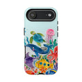 Cute Coastal Ocean iPhone Case | Aesthetic Whale Turtle Marine Life Cover