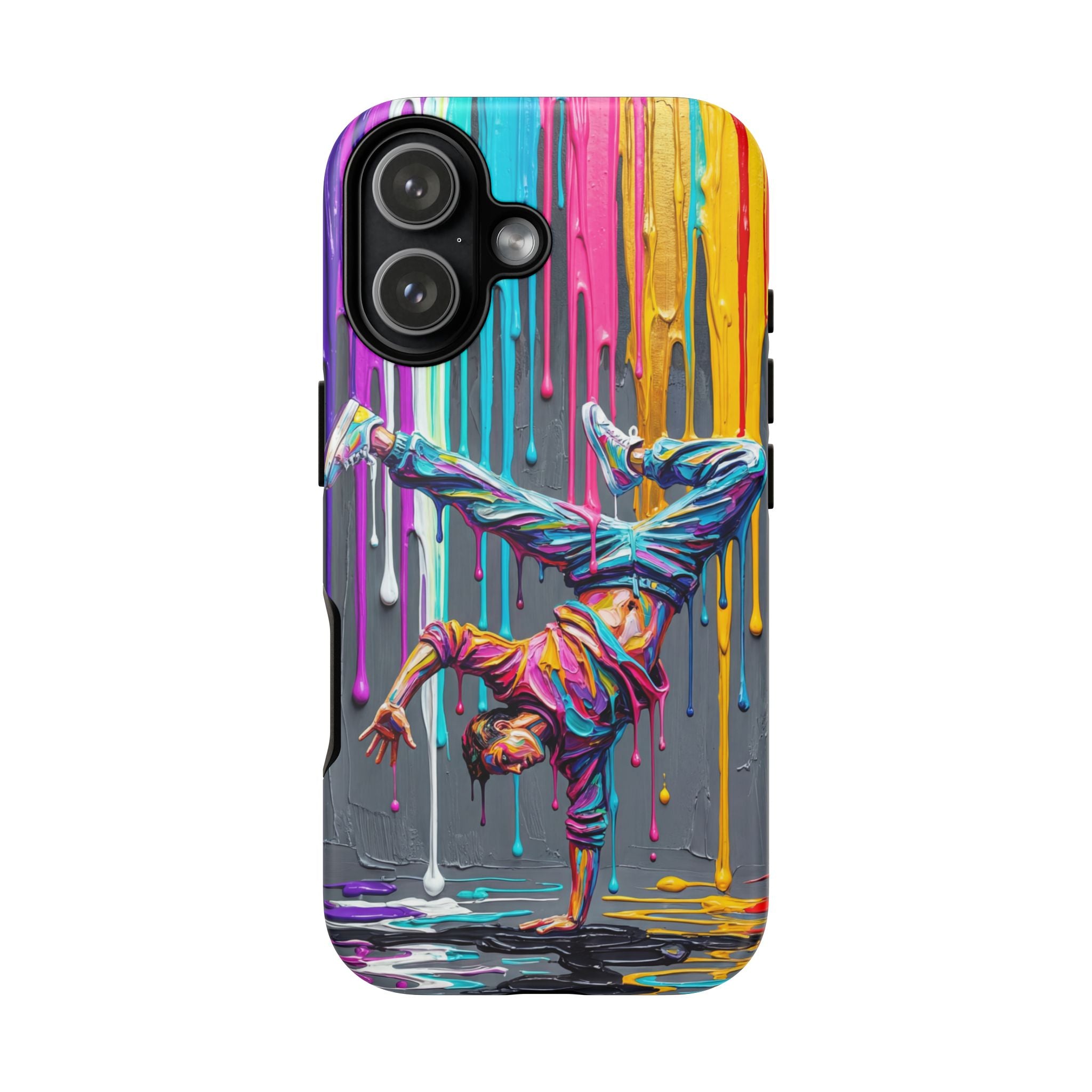 Colorful Breakdancer Graffiti Tough iPhone Case