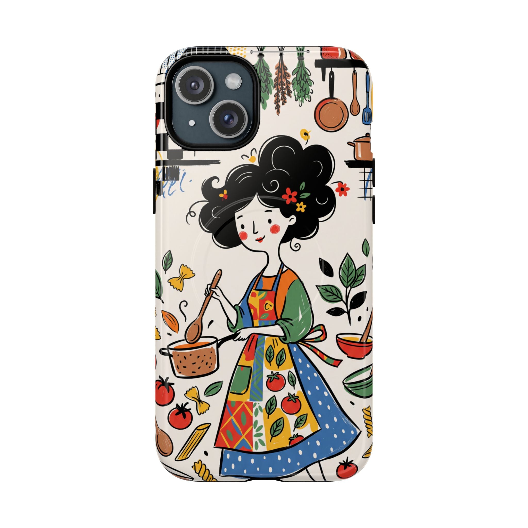 Whimsical Chef Kitchen Illustration MagSafe iPhone Case