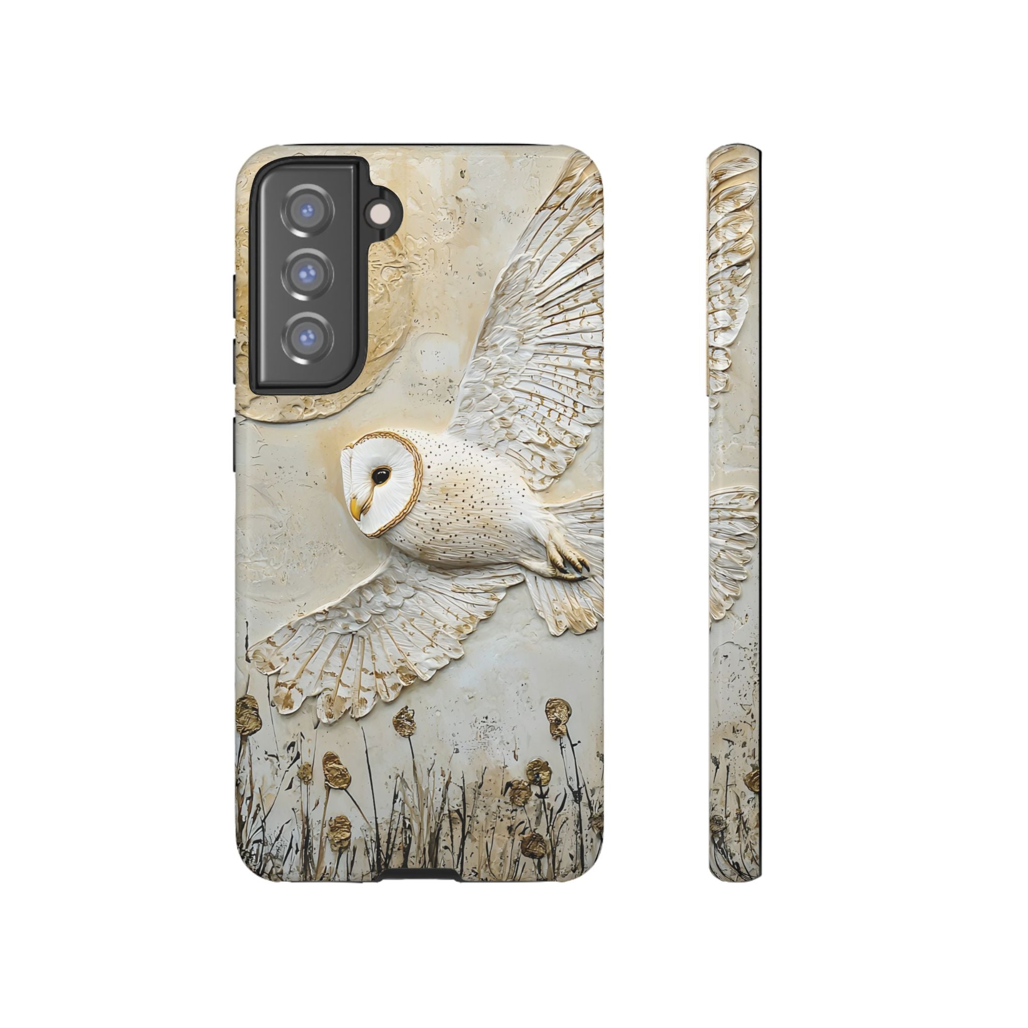 Barn Owl Samsung Galaxy Case — Elegant Flying Owl Wildlife