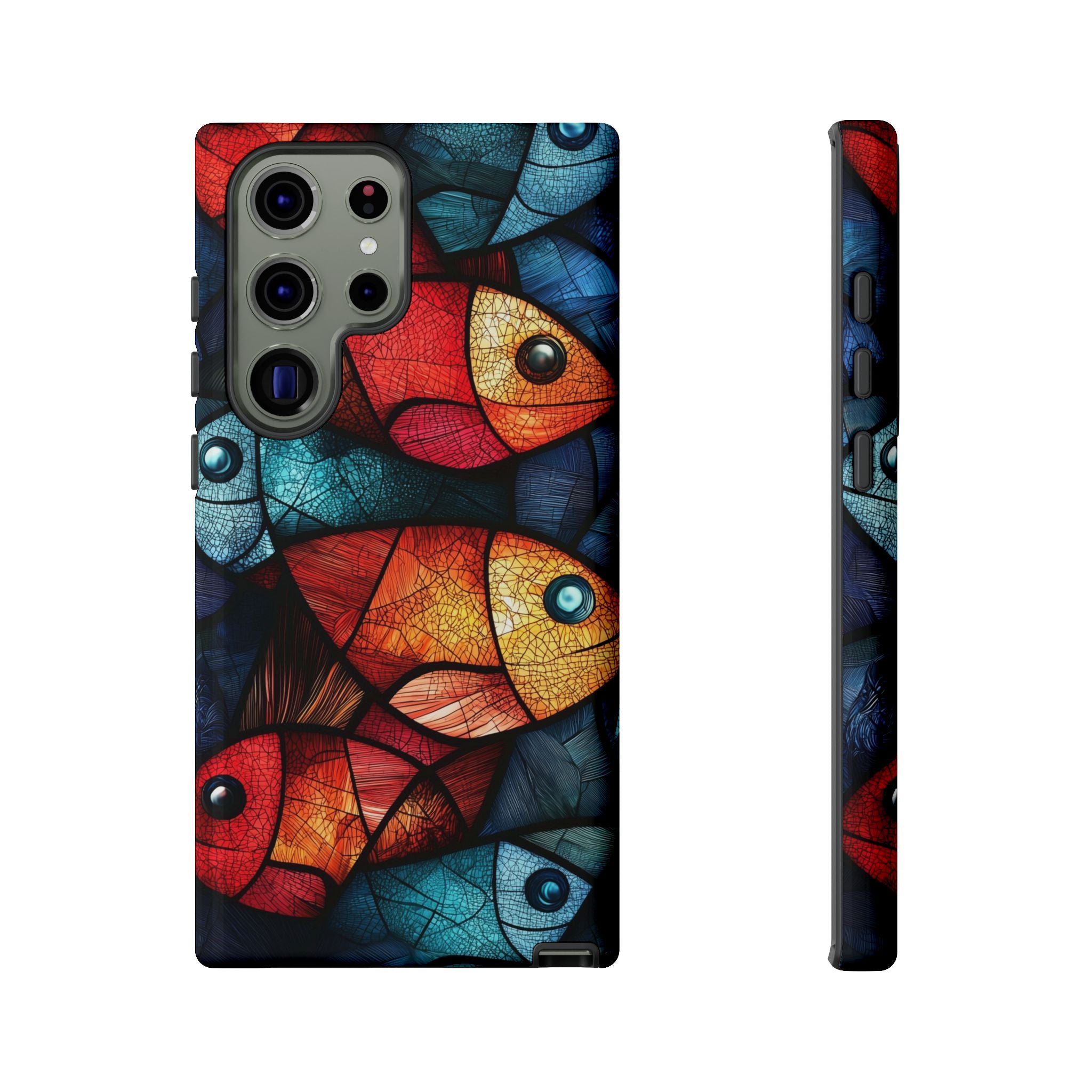 Fish Mosaic Tough Samsung Galaxy Case — Colourful Artistic Fish Pattern