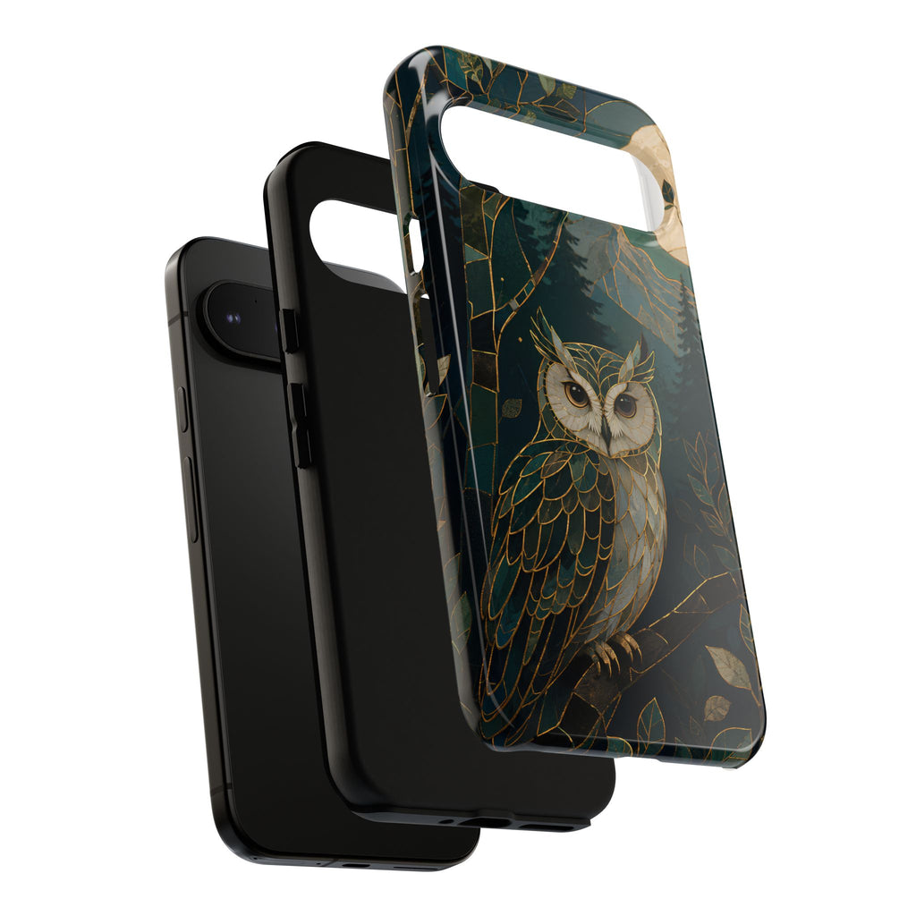 Owl Google Pixel Phone Case | Moonlit Forest Phone Case