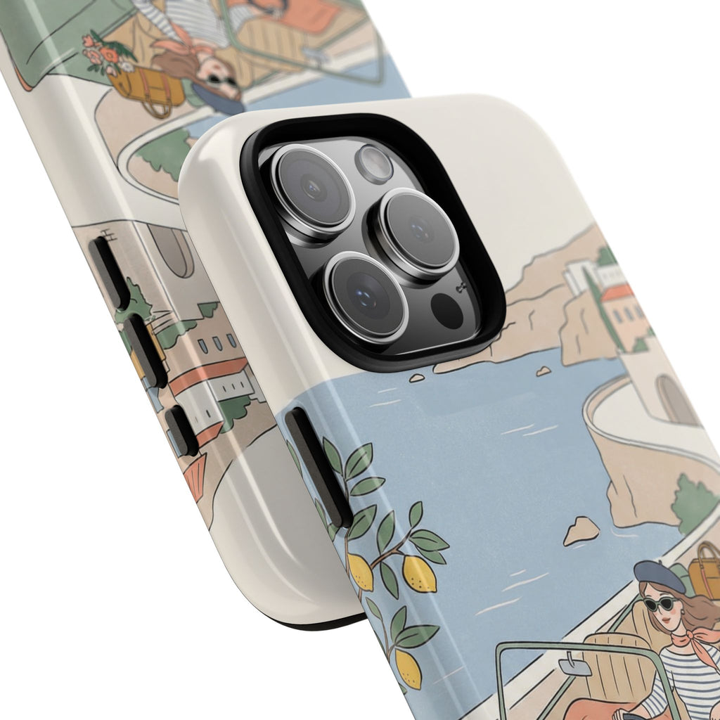 Retro Coastal Road Trip Design iPhone Case