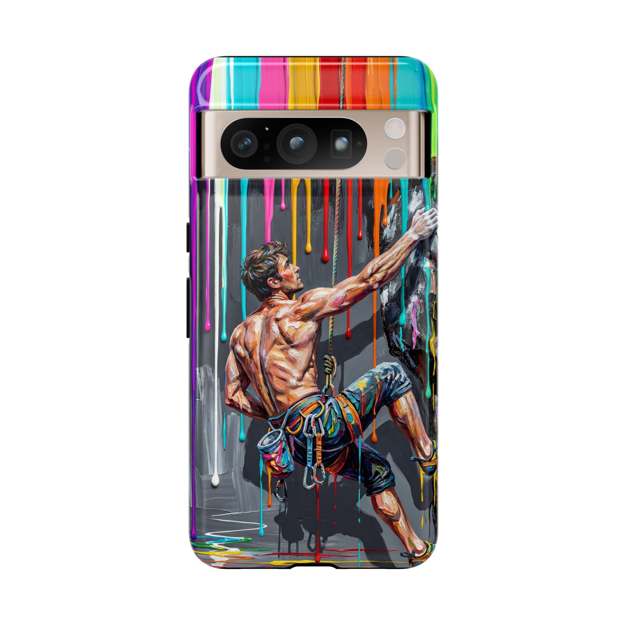 Colourful Rock Climber Art Protective Google Pixel Phone Case