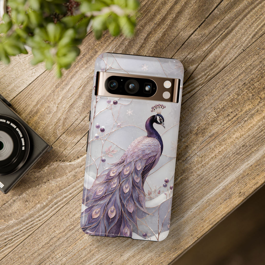 Peacock Google Pixel Phone Case | Lavender Peacock Phone Case