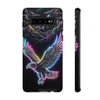 Neon Eagle Samsung Galaxy Phone Case with Mountain Design