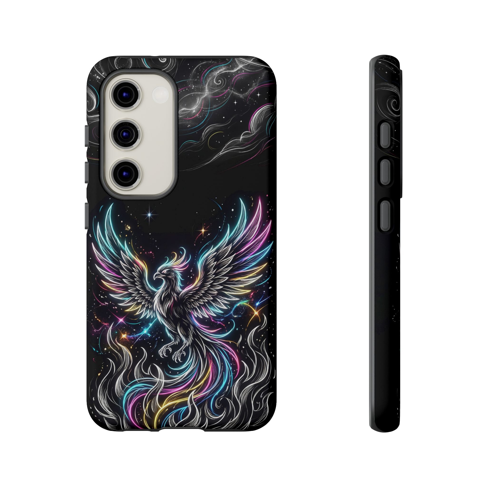 Colorful Neon Phoenix Tough Samsung Galaxy Phone Case