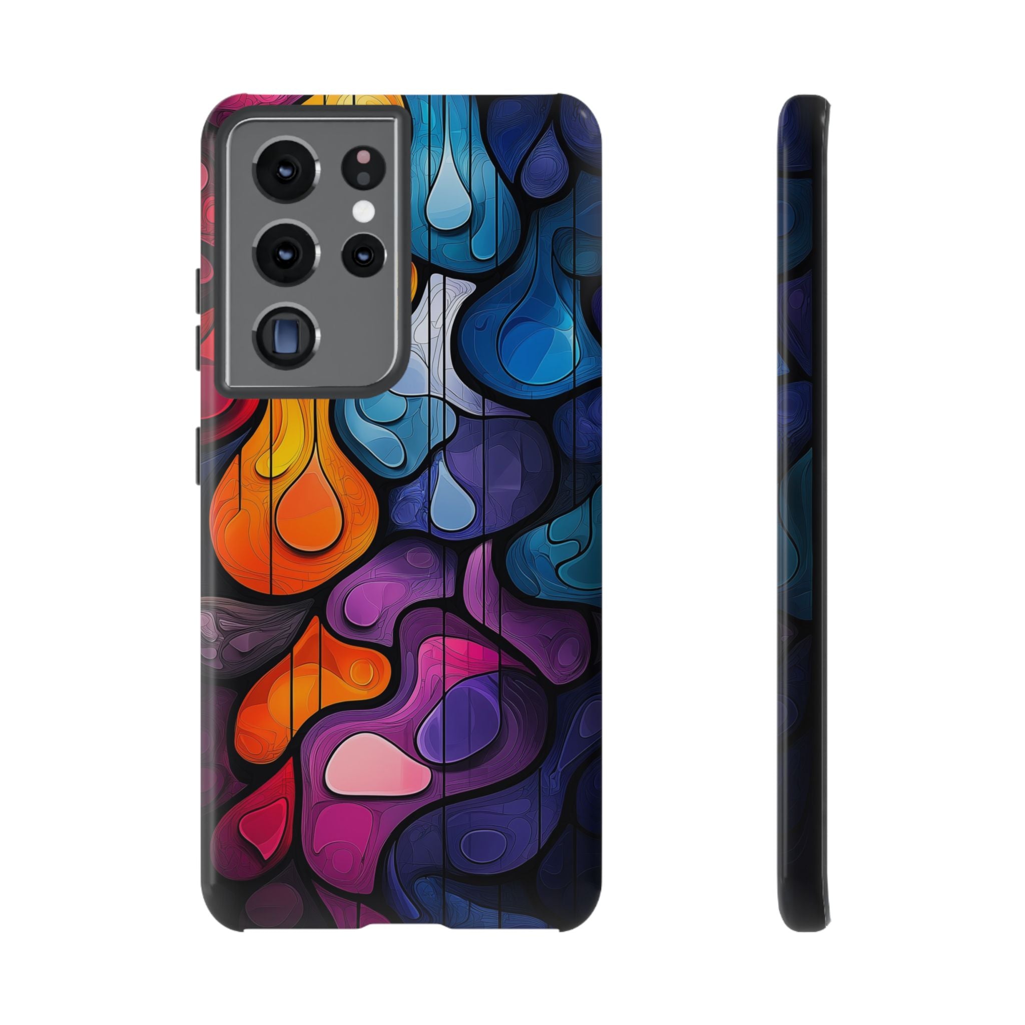 Abstract Colourful Drop Samsung Galaxy Case — Vibrant Stained-Glass