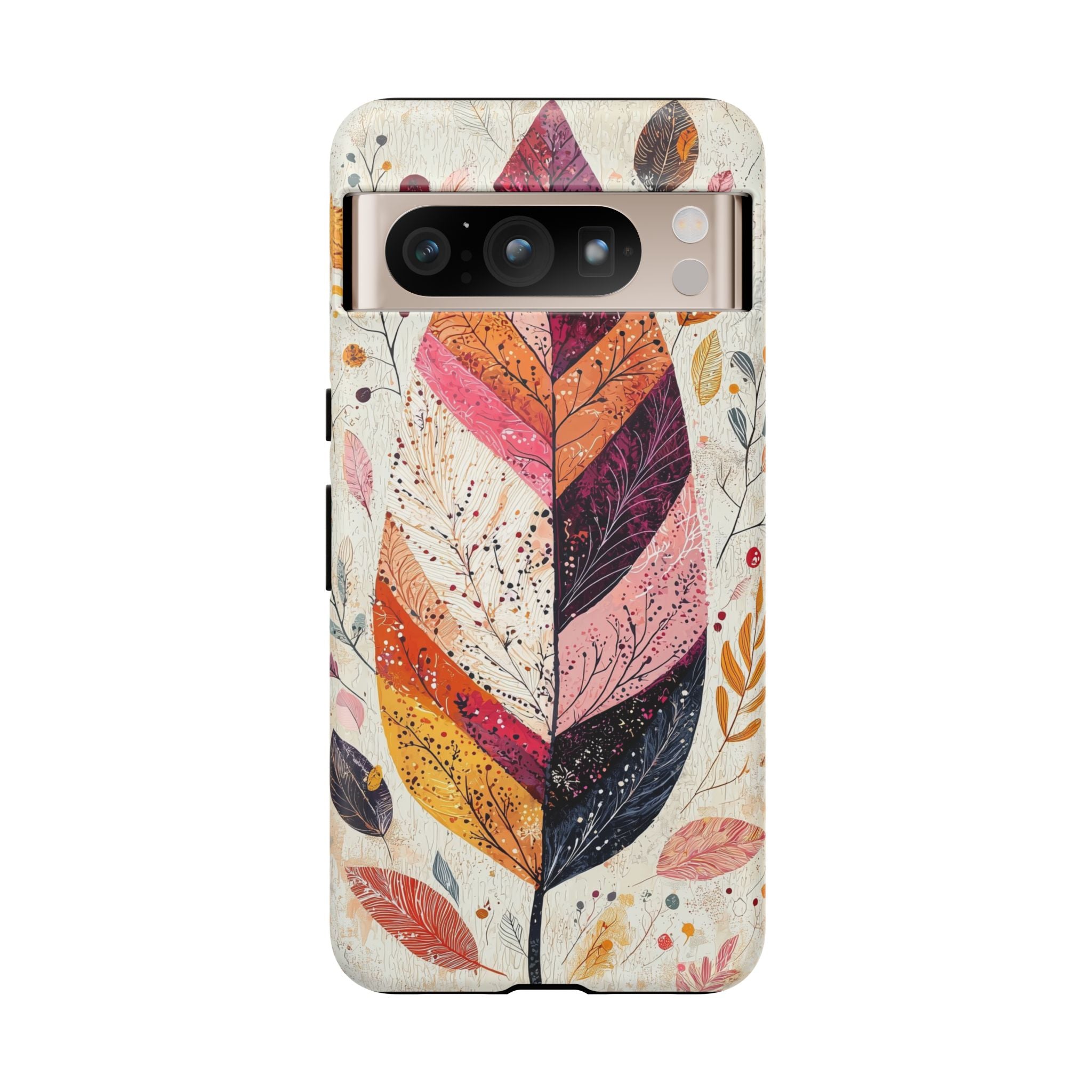 Autumn Leaf Tough Google Pixel Case | Watercolour Feathered Fall Design
