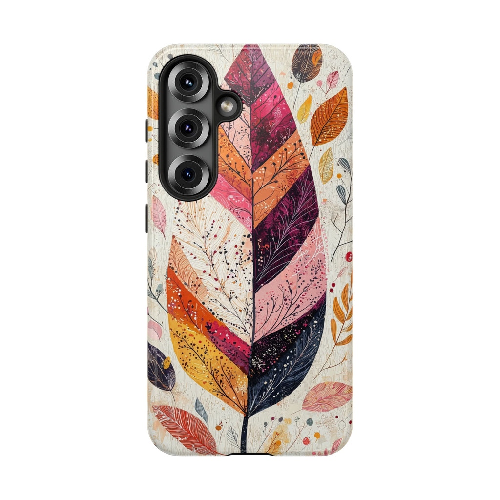 Autumn Leaf Tough Samsung Galaxy Case | Watercolour Feathered Fall Design