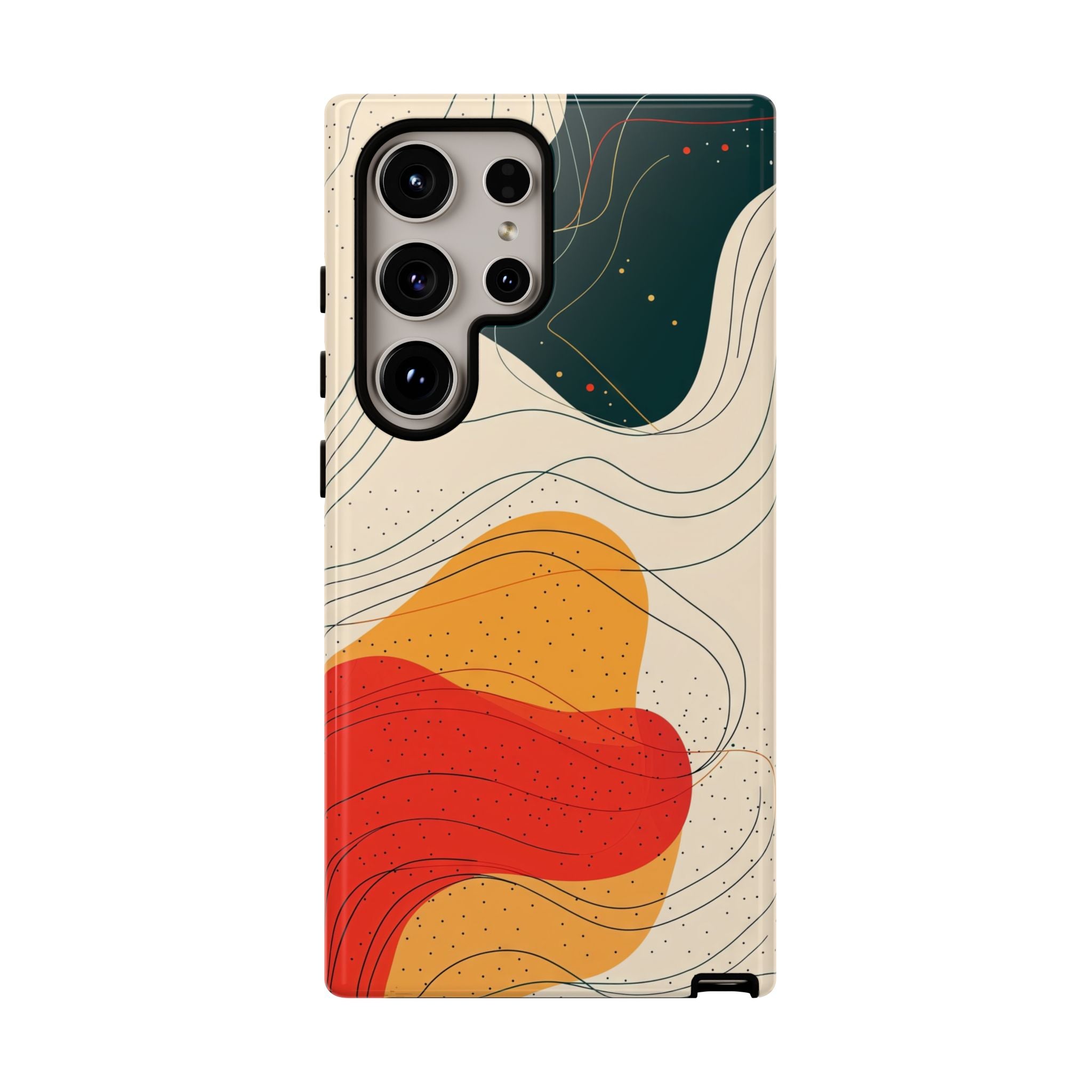 Abstract Retro Waves Samsung Galaxy Case | Colourful Modern Art