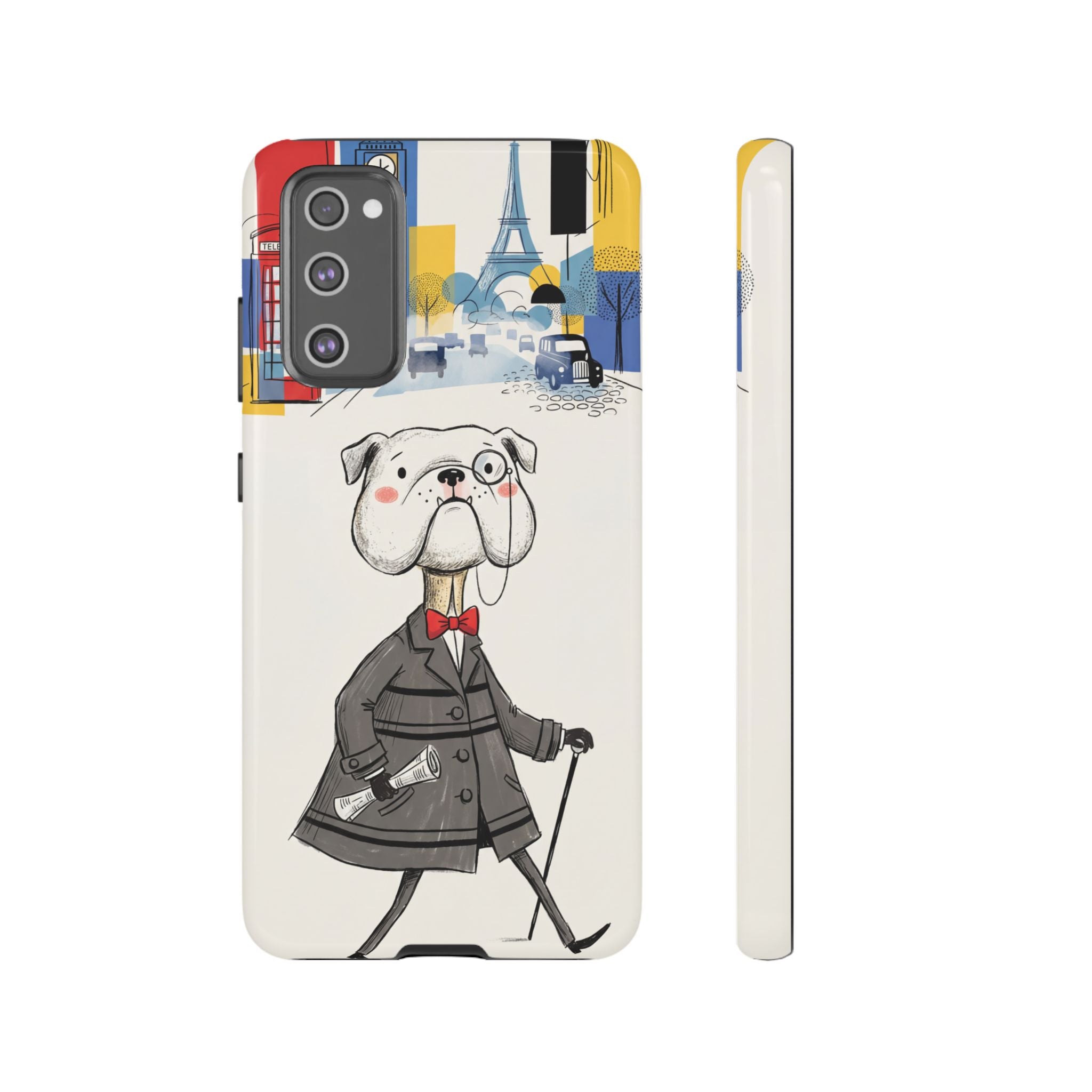 Vintage Dapper Gentleman Bulldog Samsung Galaxy Phone Case