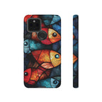 Fish Mosaic Tough Google Pixel Case — Colourful Artistic Fish Pattern