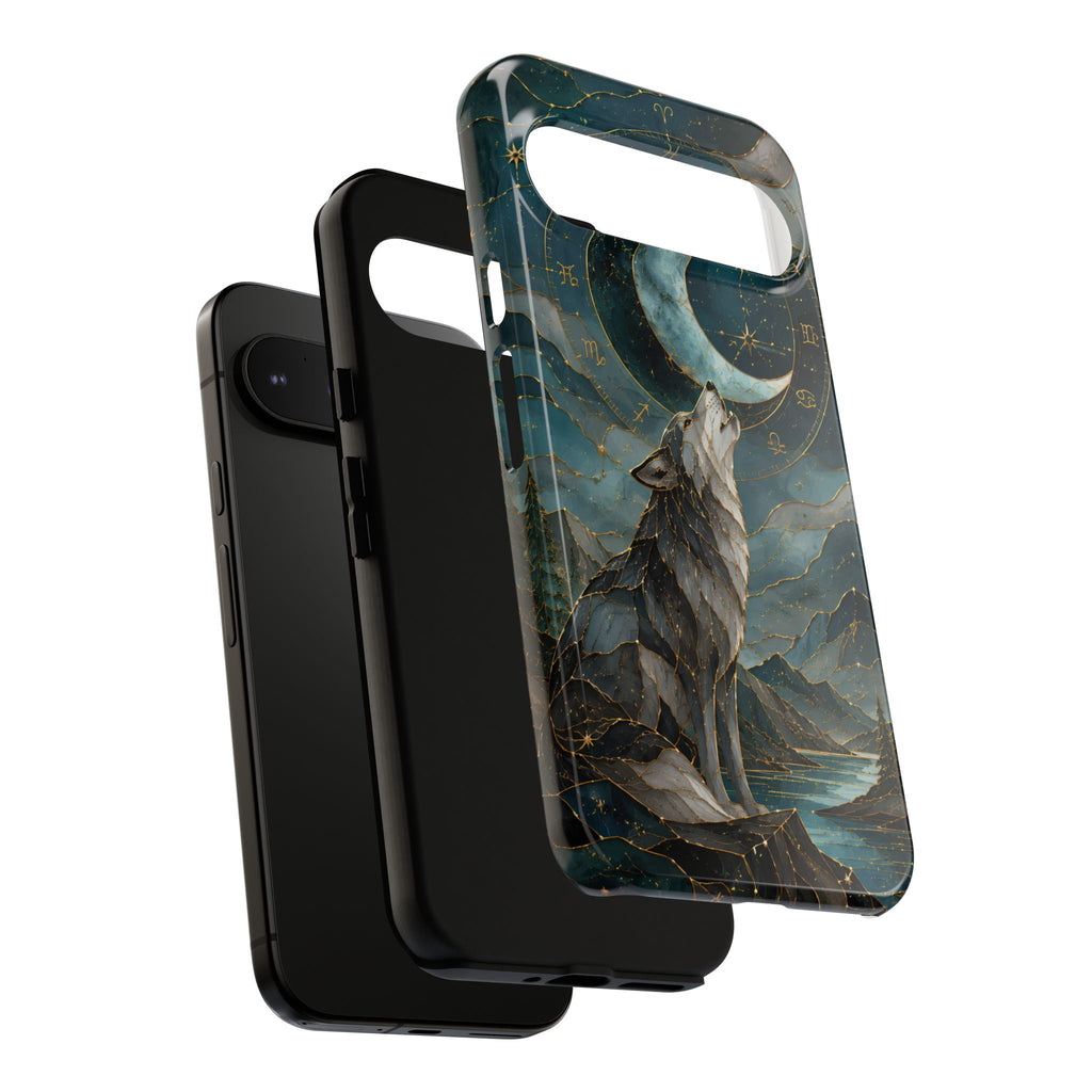 Wolf Moon Google Pixel Phone Case | Celestial Wolf Phone Case