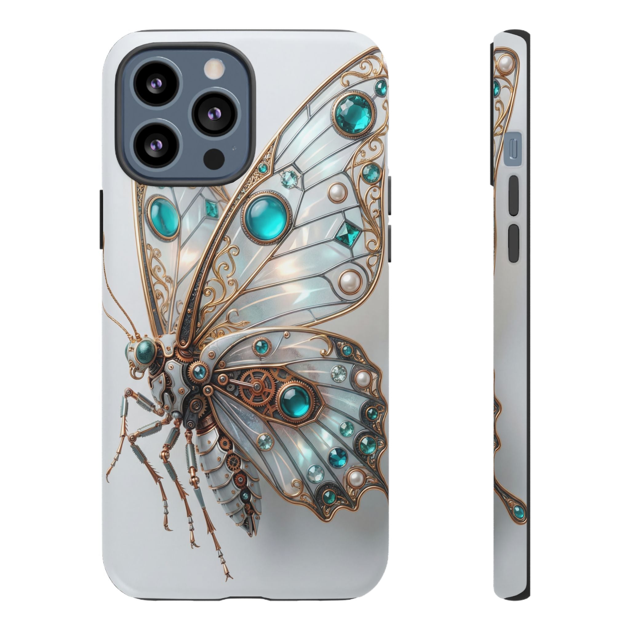 Butterfly Gem Phone Case — Steampunk Teal Jewel iPhone Case