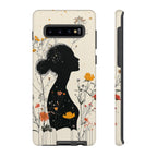 Floral Silhouette Samsung Galaxy Case | Botanical Woman