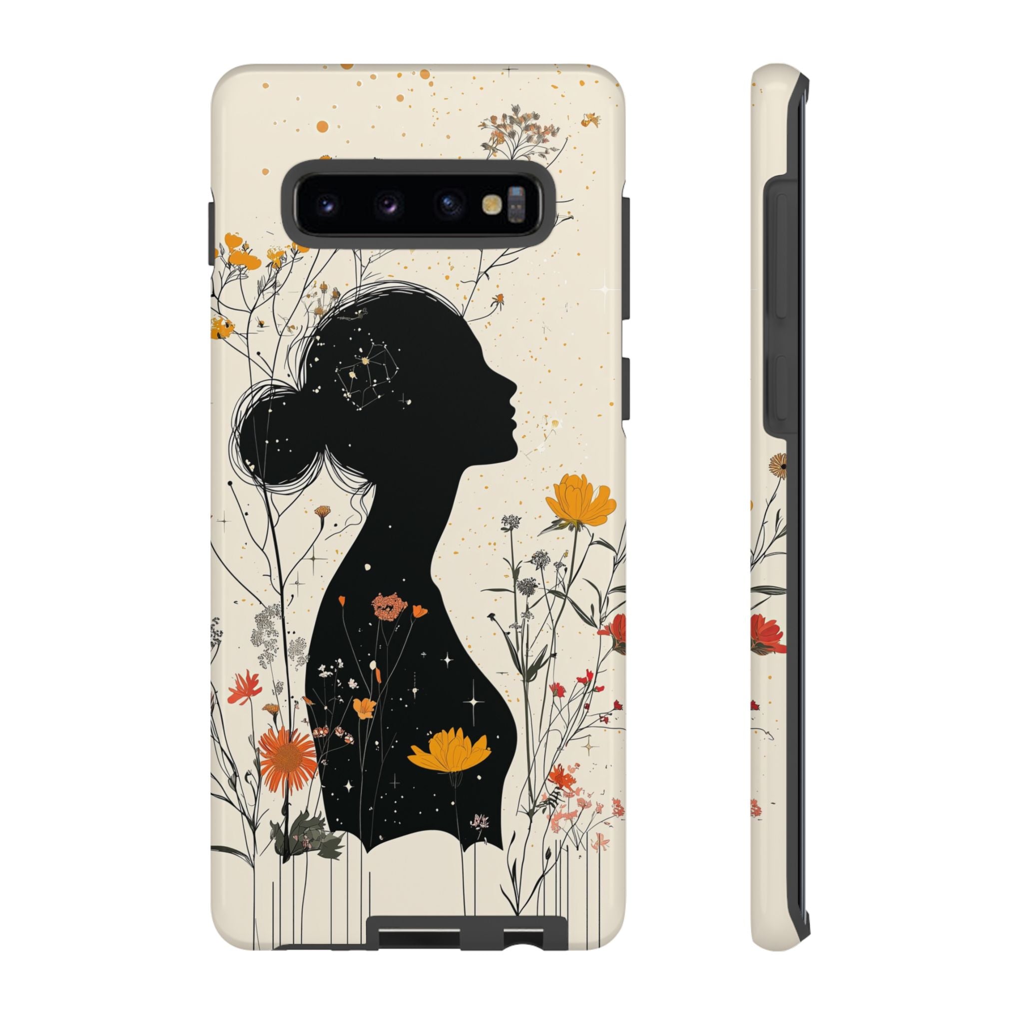 Floral Silhouette Samsung Galaxy Case | Botanical Woman