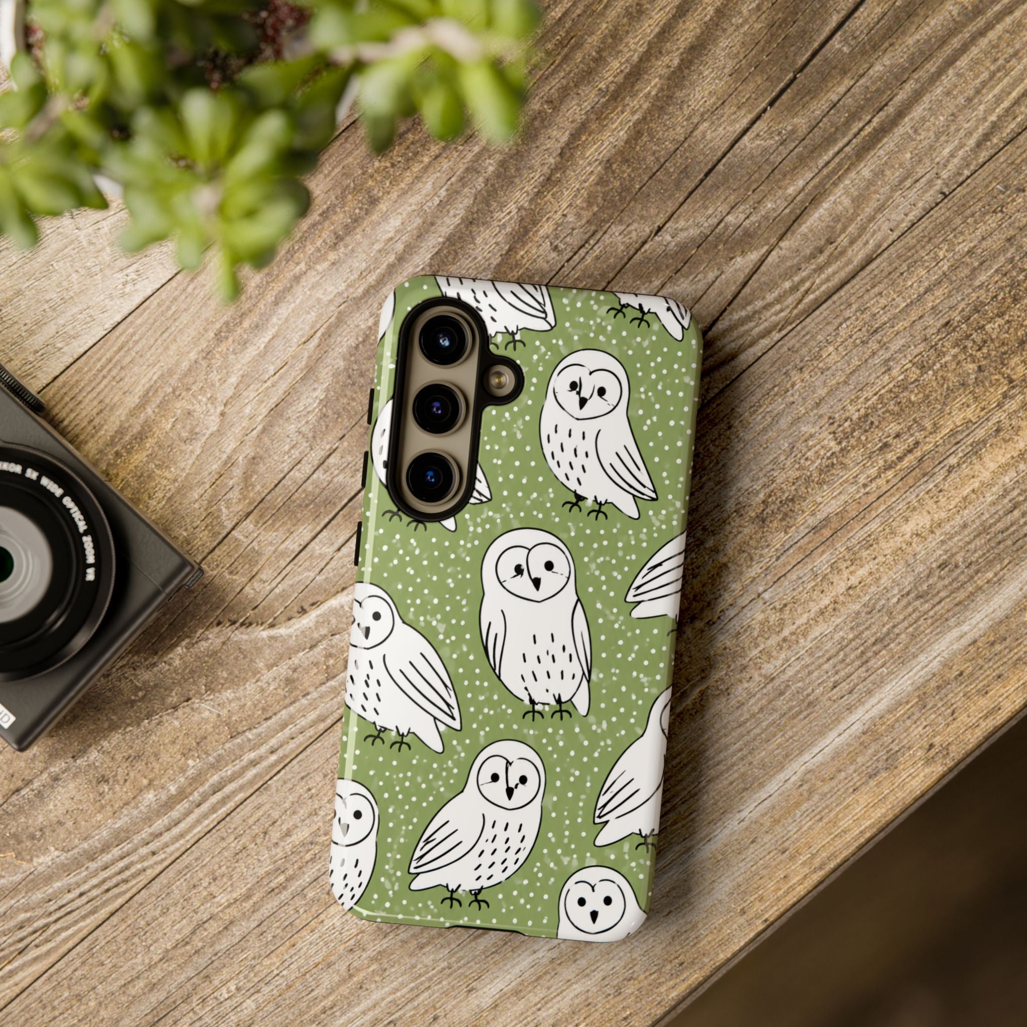 Barn Owl Samsung Galaxy Phone Case | Woodland Owl Pattern Cover