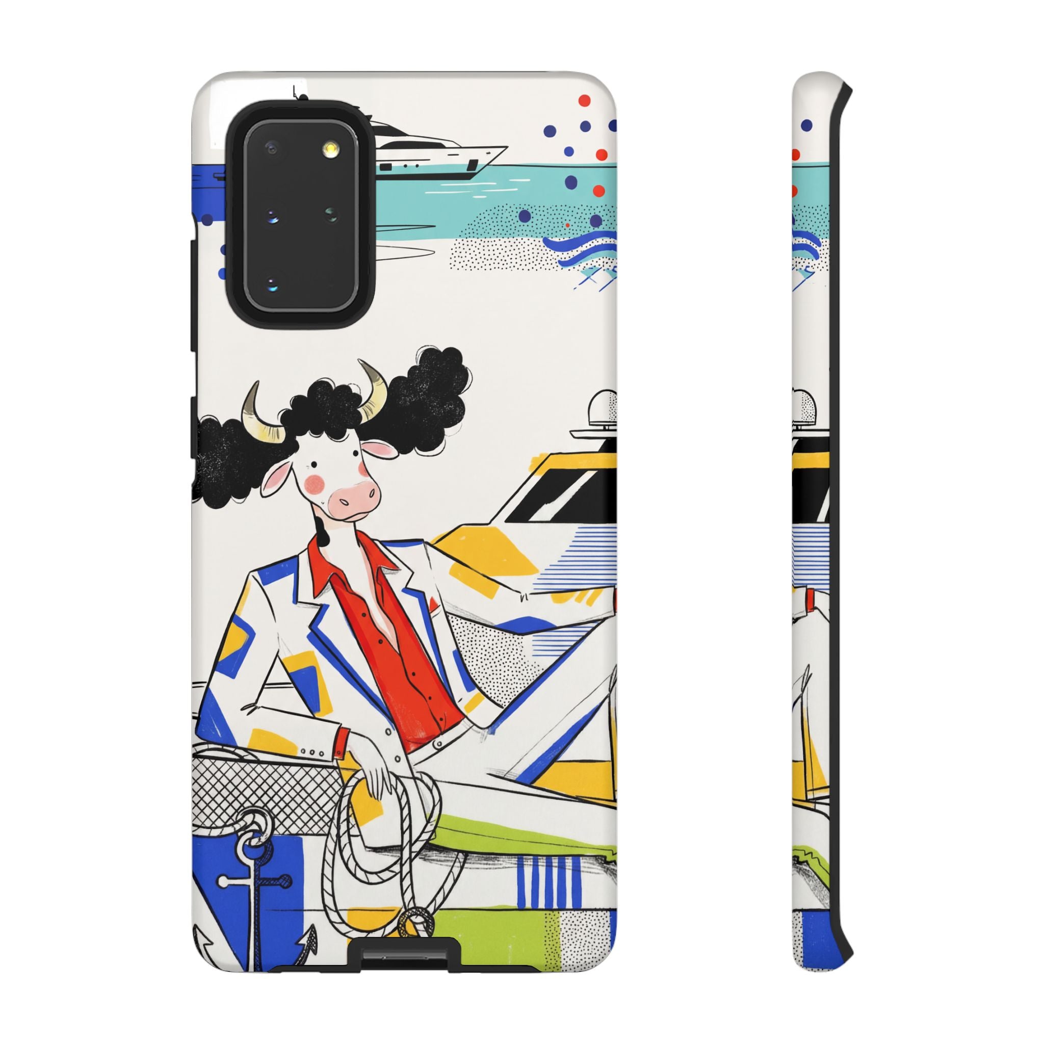 Nautical Cow Graphic Protective Samsung Galaxy Phone Case