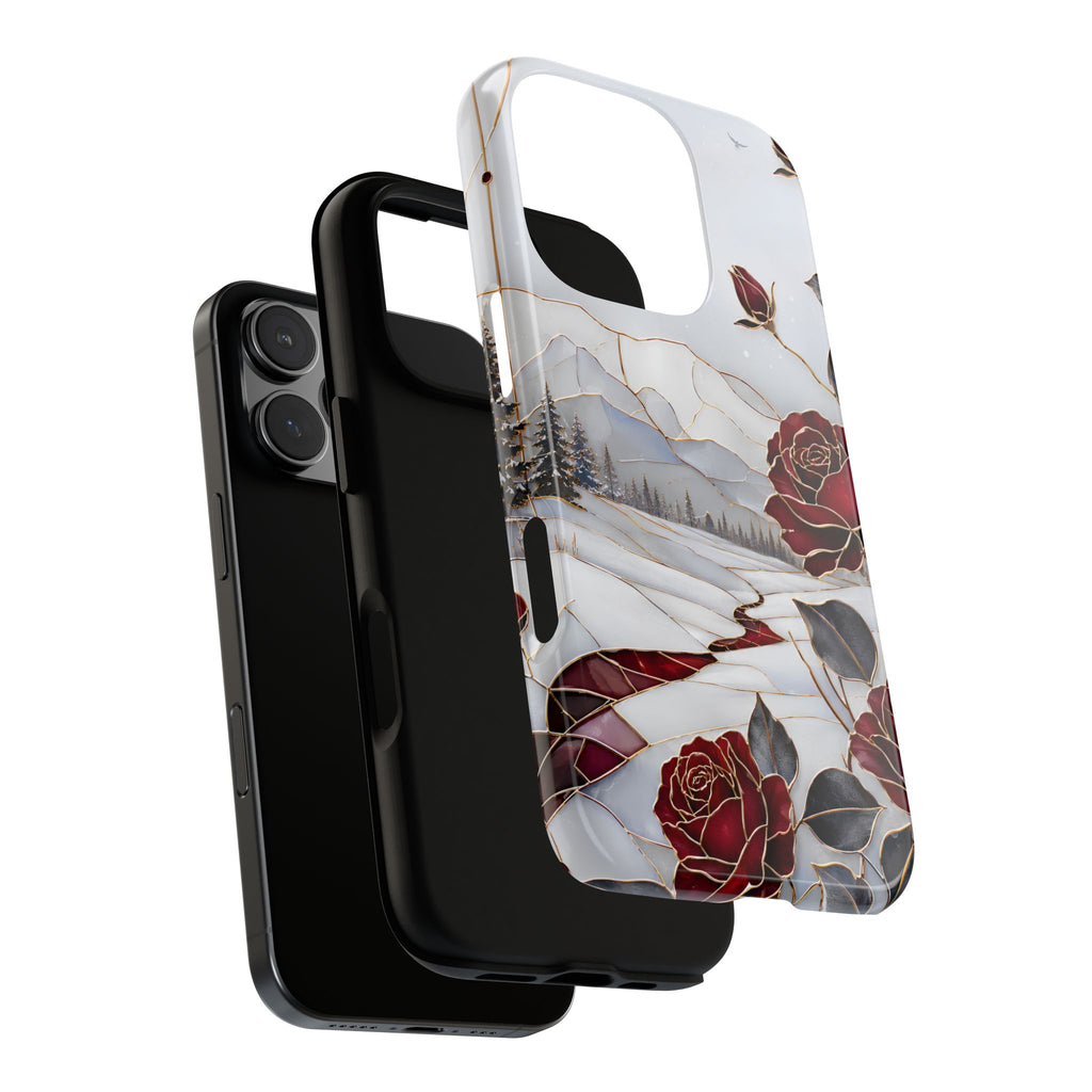 Winter Rose iPhone Case | Red Floral iPhone Case