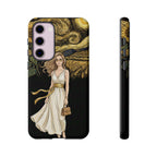 Cover per telefono Samsung Galaxy "Notte di girasoli" | Donna in abito fluente stile Van Gogh