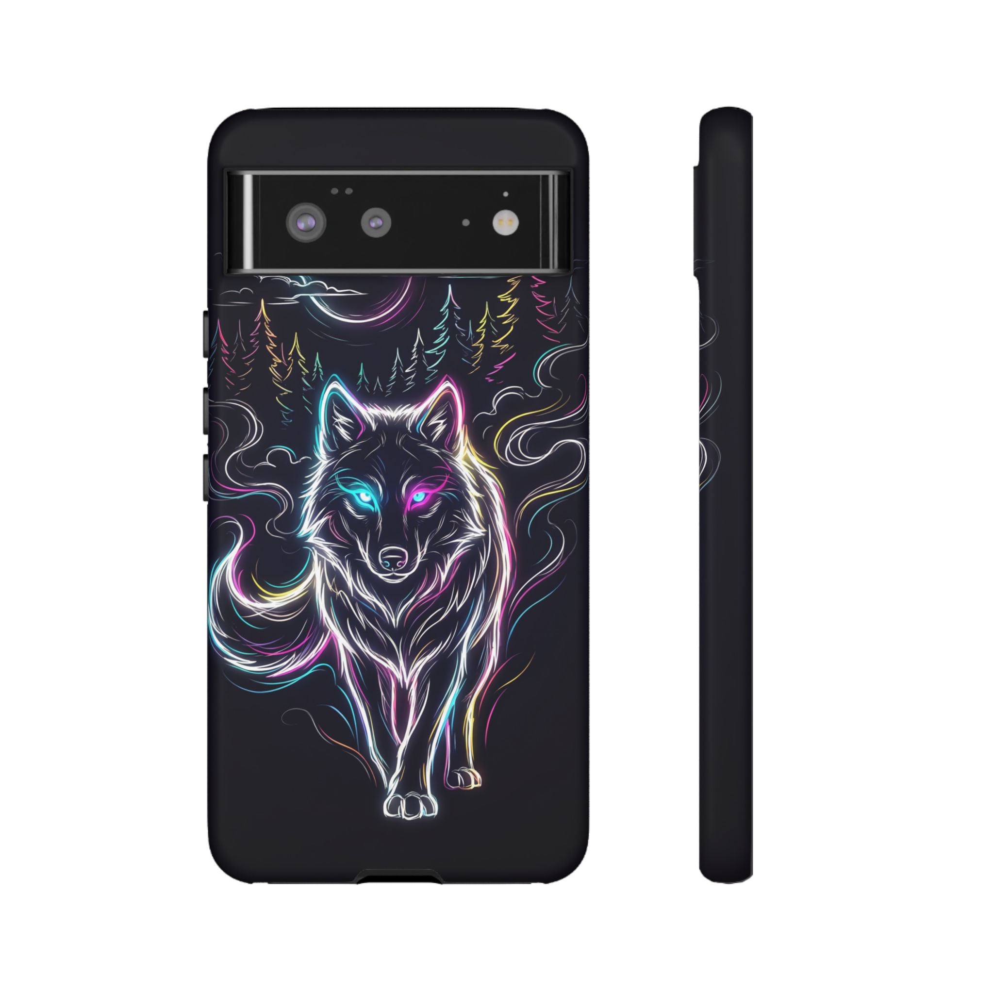 Neon Wolf Google Pixel Phone Case | Mystic Glow Protective Tough Case