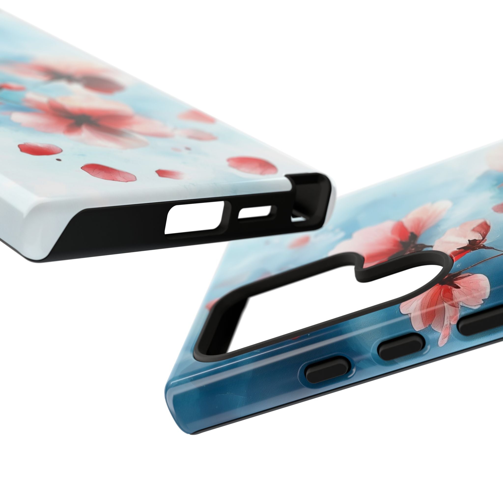 Floral Cherry Blossom Samsung Galaxy Case | Pastel Pink Blue