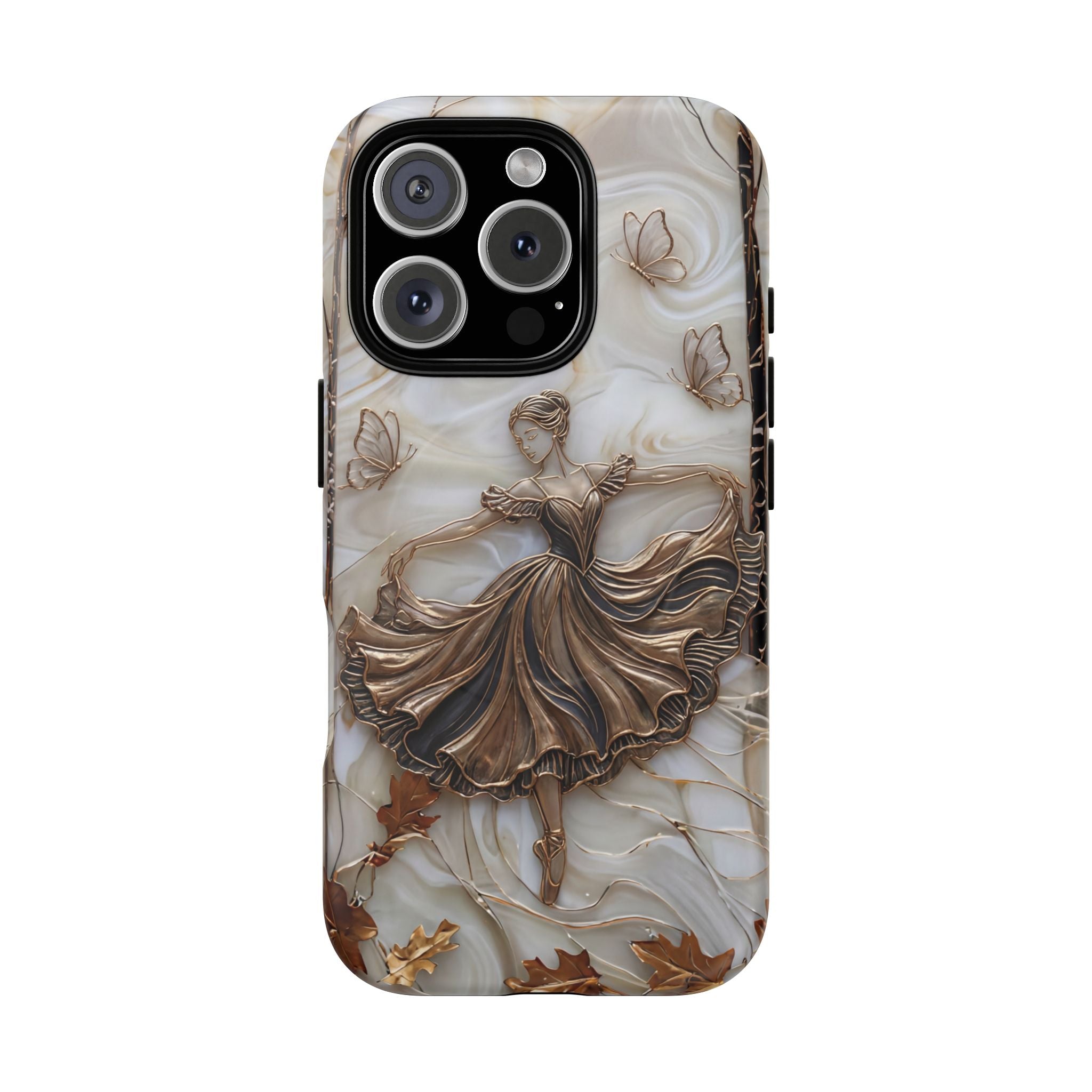 Ballet Dancer Tough MagSafe iPhone Case — Elegant Swirl Art Protective Cover