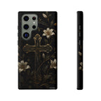 Gothic Cross Lily Samsung Galaxy Phone Case | Christian iPhone Case