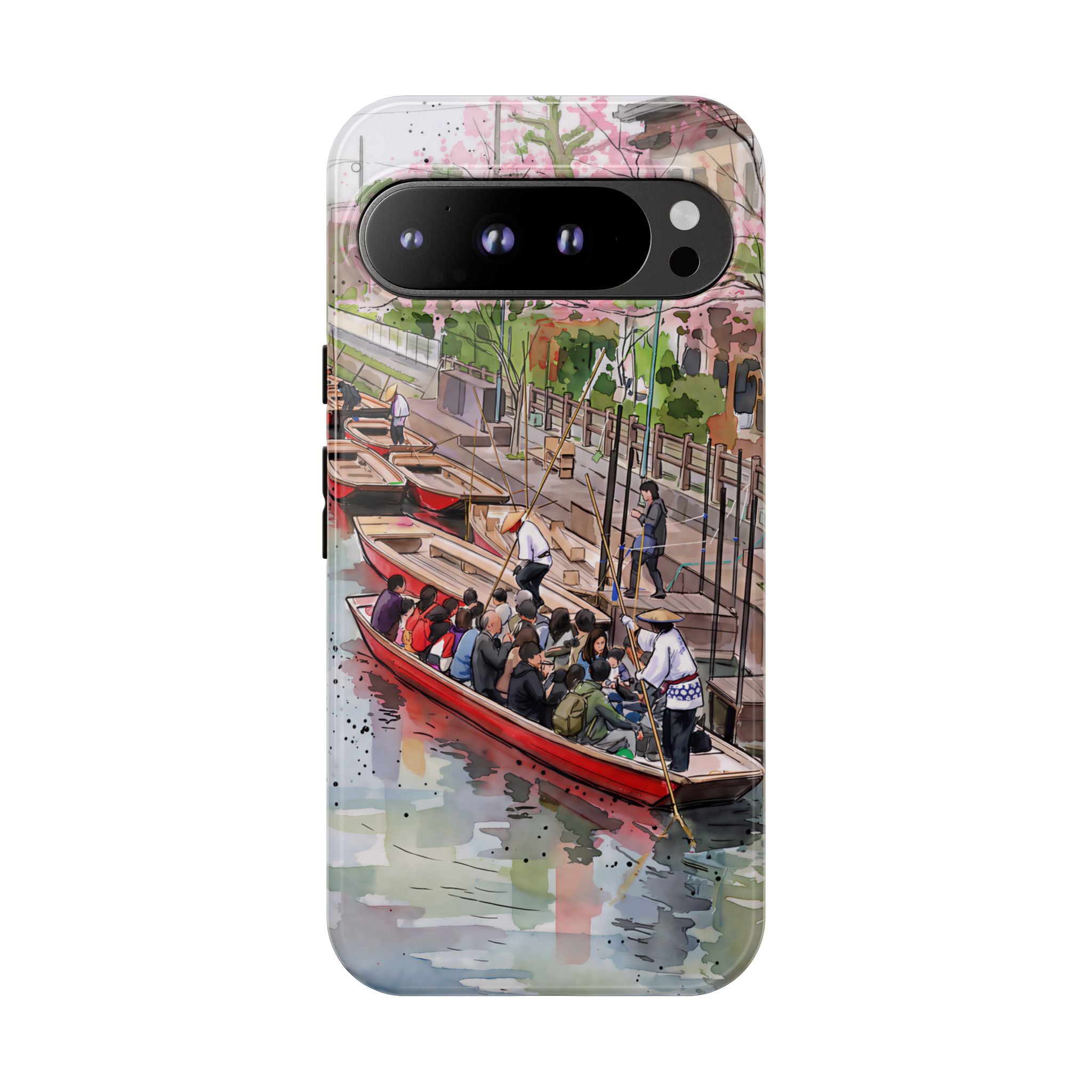 Japan Canal Boat Serenity | Art Google Pixel Phone Case