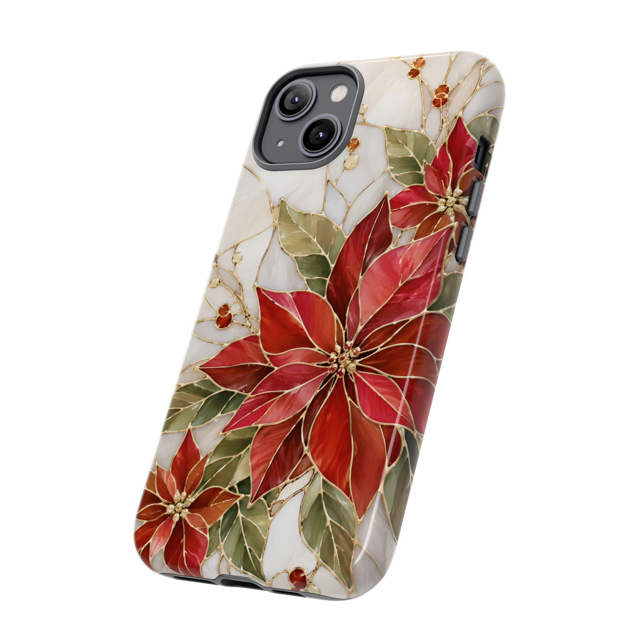 Poinsettia iPhone Case | Christmas Floral Cover