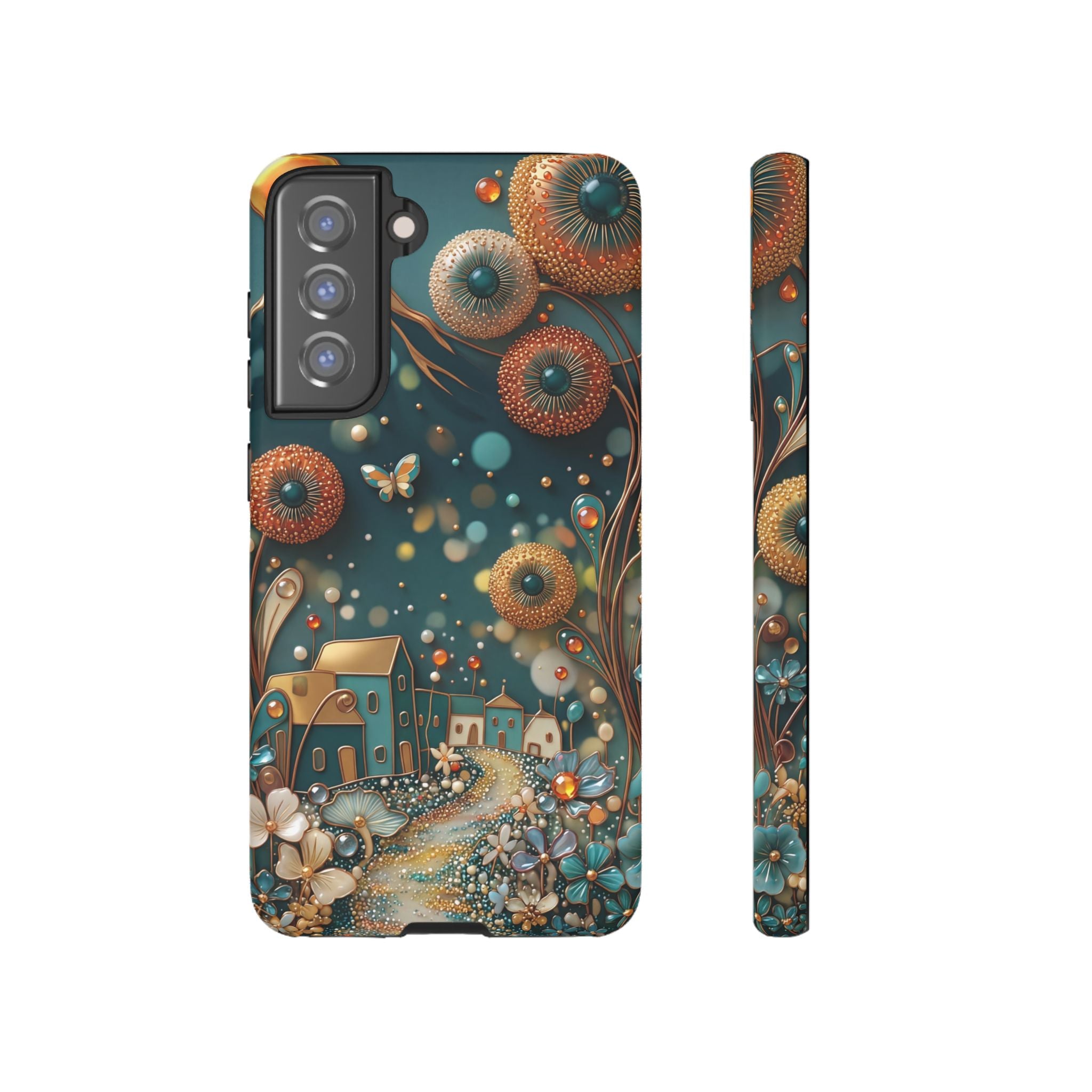 Whimsical Night Village Samsung Galaxy Case