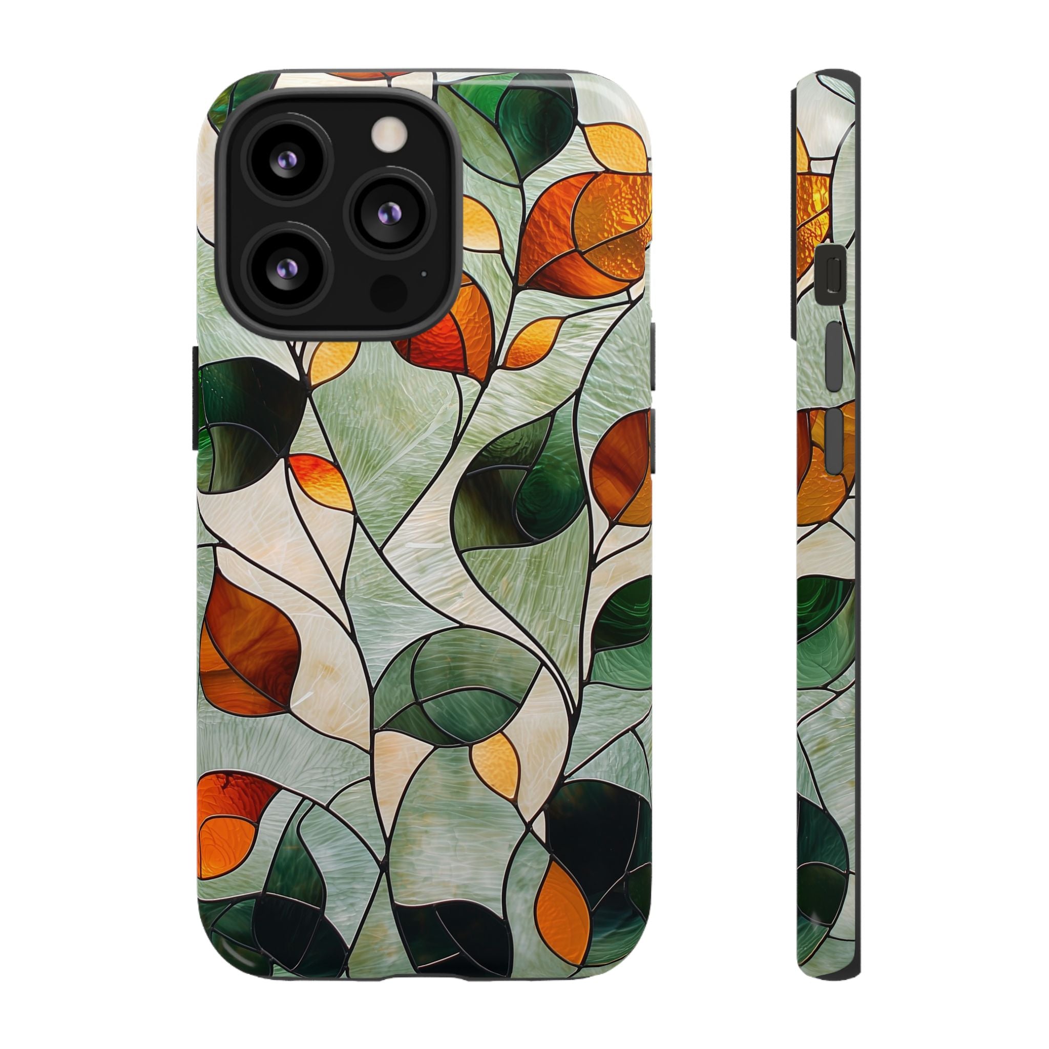 Autumn Stained Glass Leaf iPhone Case