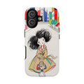 Illustrated Trench Coat Fashion Chic City Girl iPhone Case