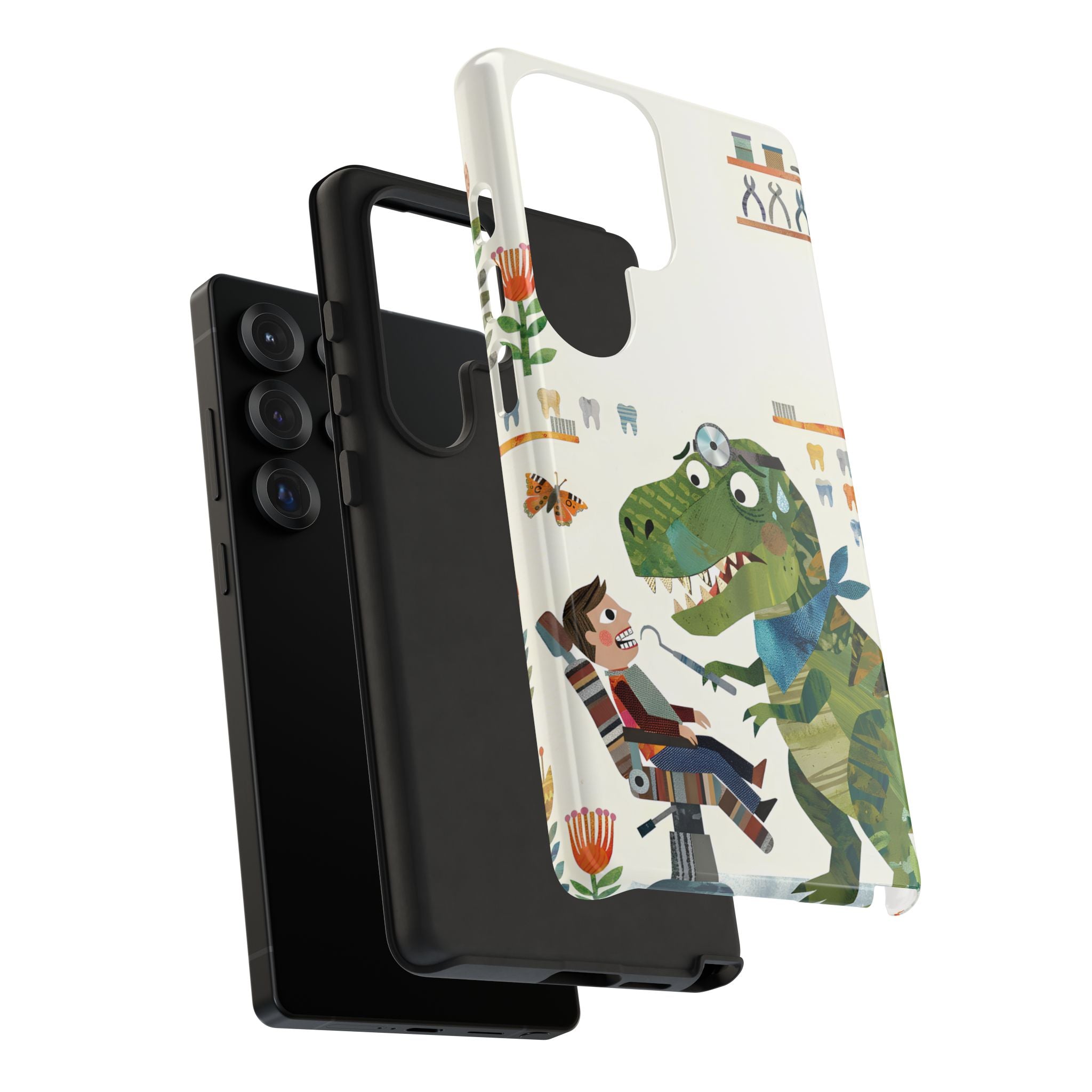 Dinosaur Dentist Tough Samsung Galaxy Phone Case | Cute Pediatric Dental Cover