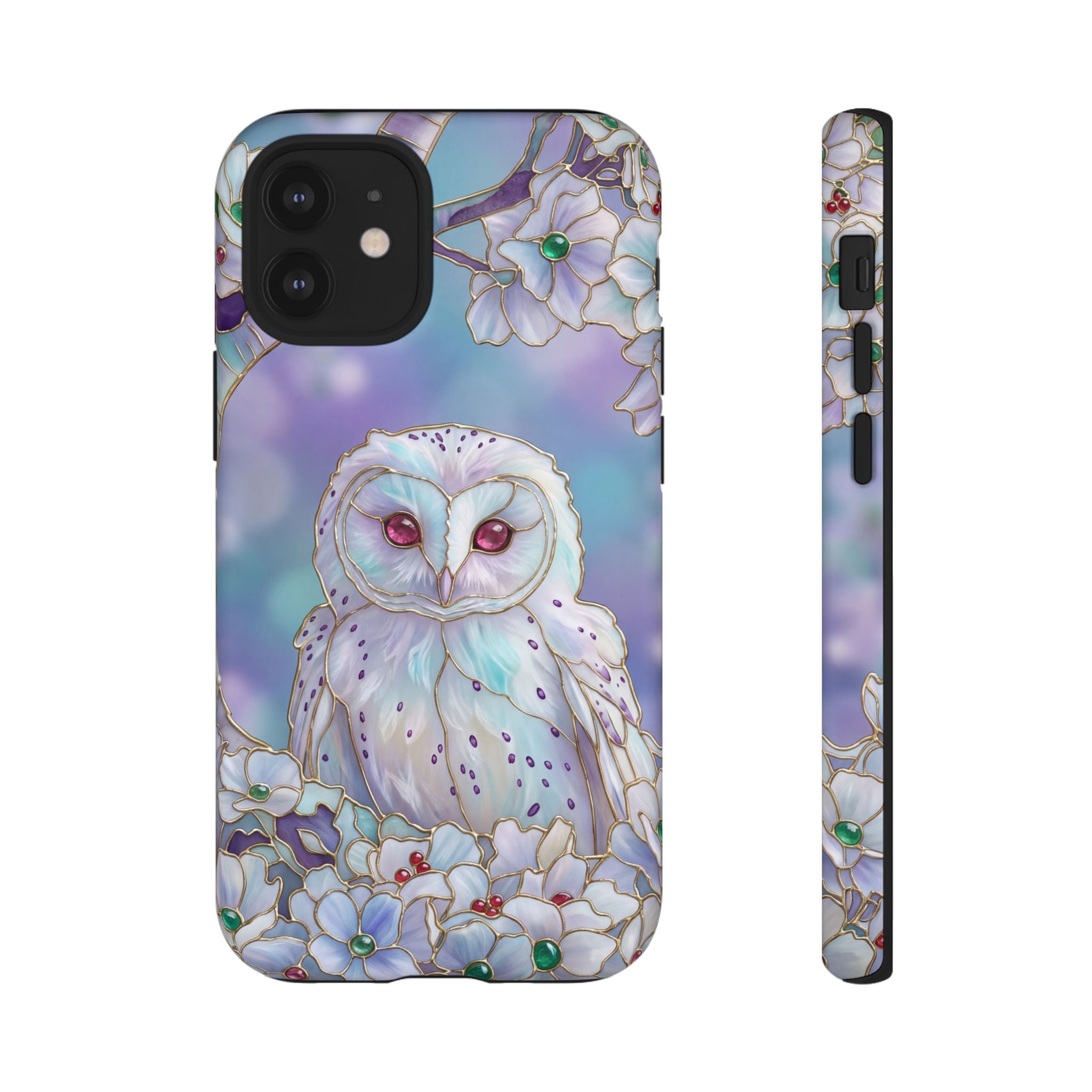 Mystic Owl Floral iPhone Case | Pastel Night Garden Protective Cover